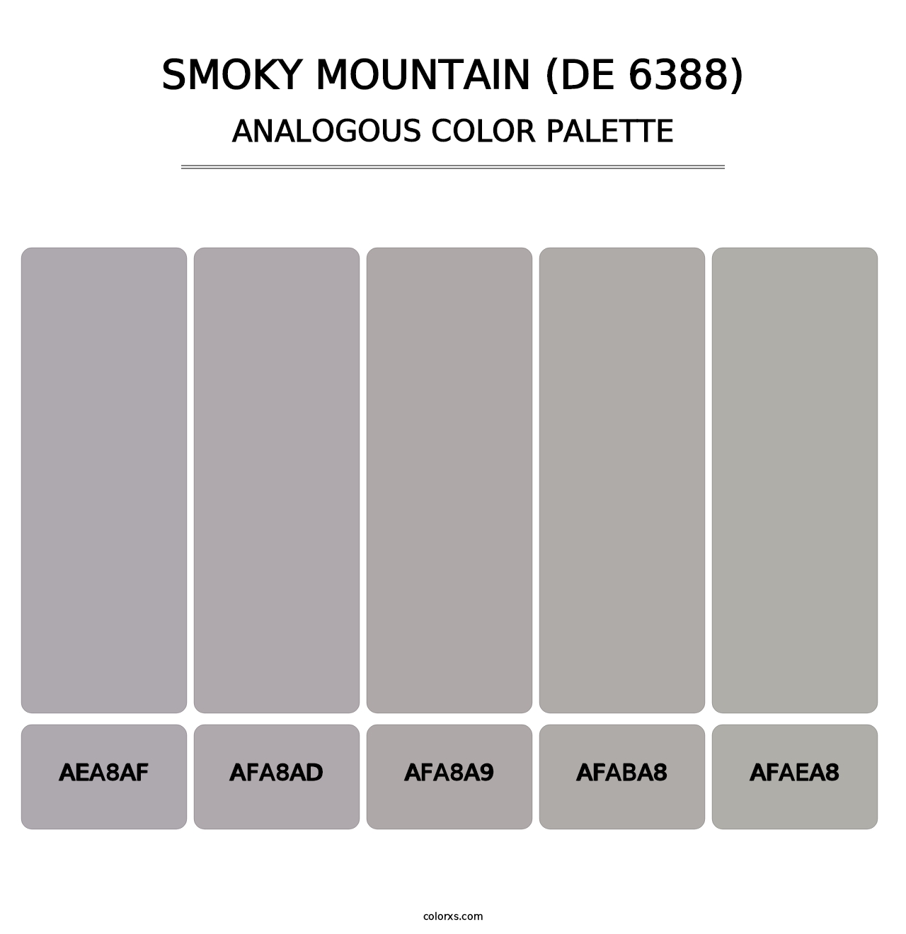 Smoky Mountain (DE 6388) - Analogous Color Palette