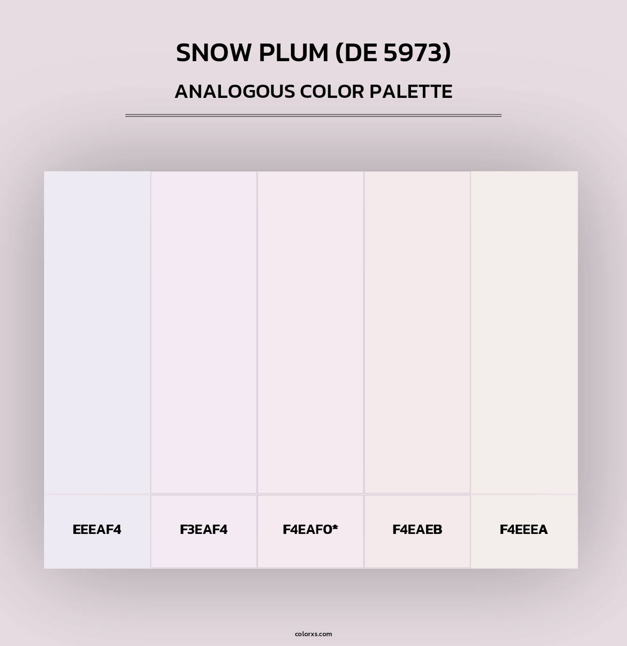 Snow Plum (DE 5973) - Analogous Color Palette