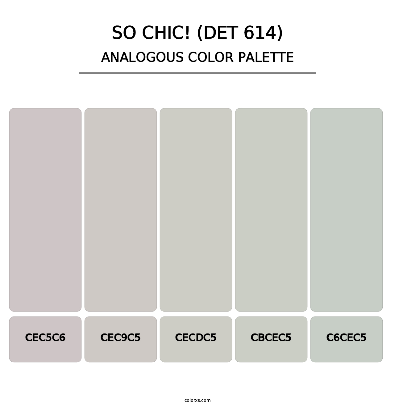 So Chic! (DET 614) - Analogous Color Palette
