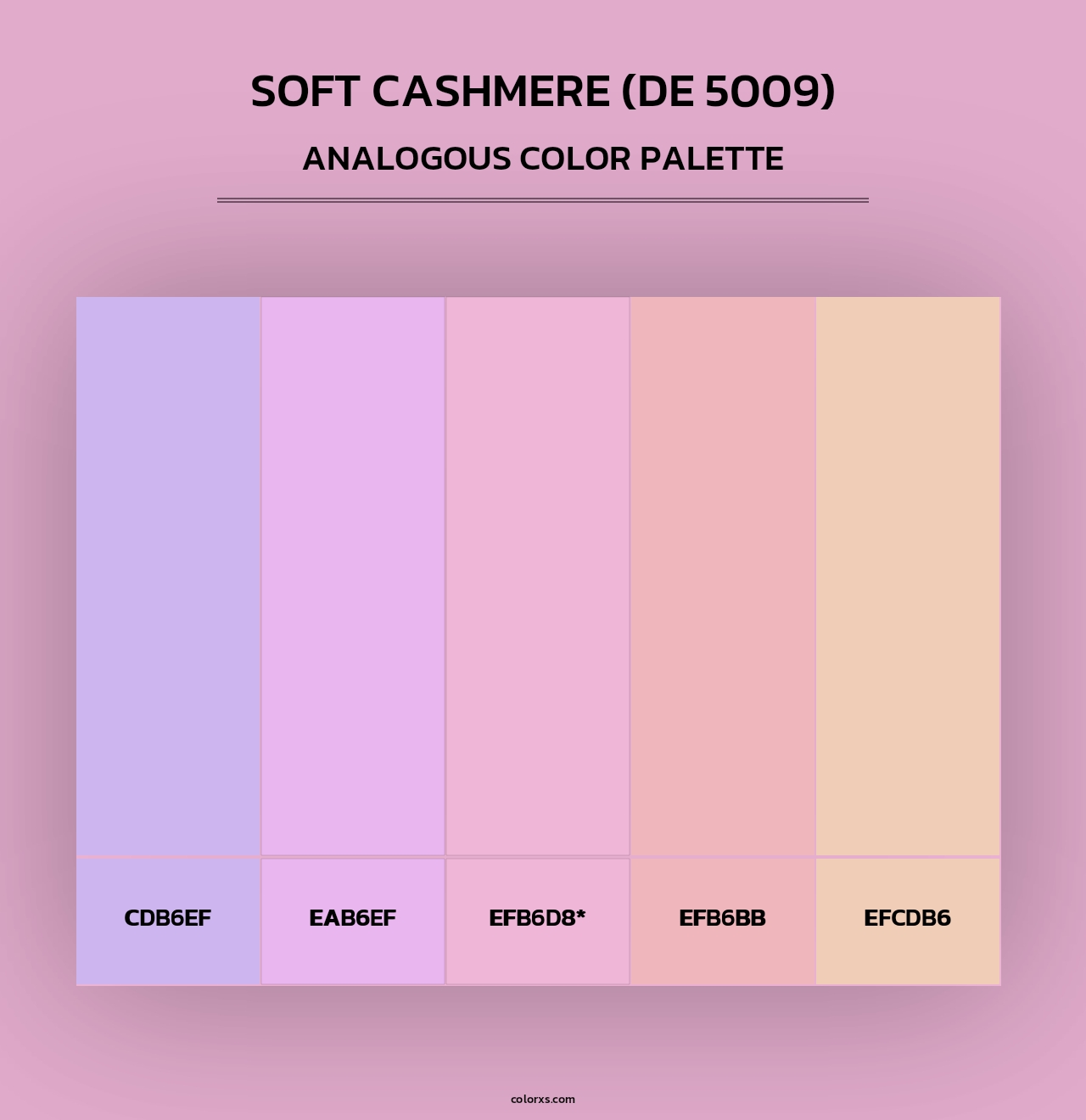 Soft Cashmere (DE 5009) - Analogous Color Palette