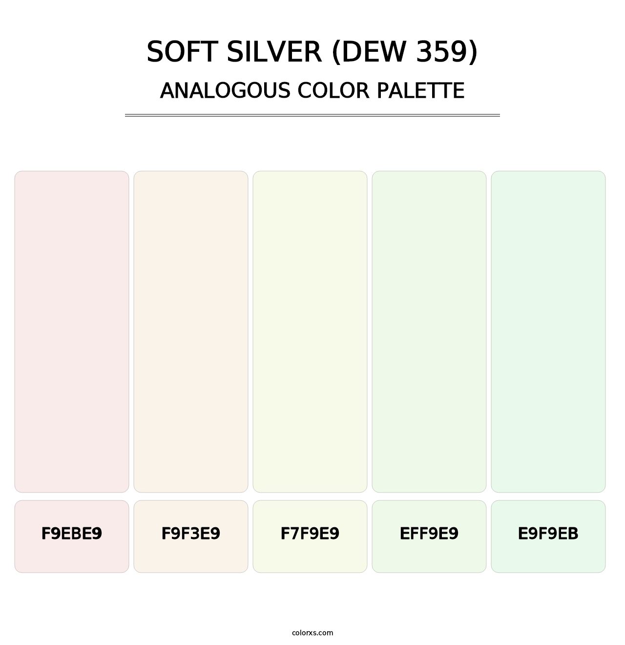 Soft Silver (DEW 359) - Analogous Color Palette