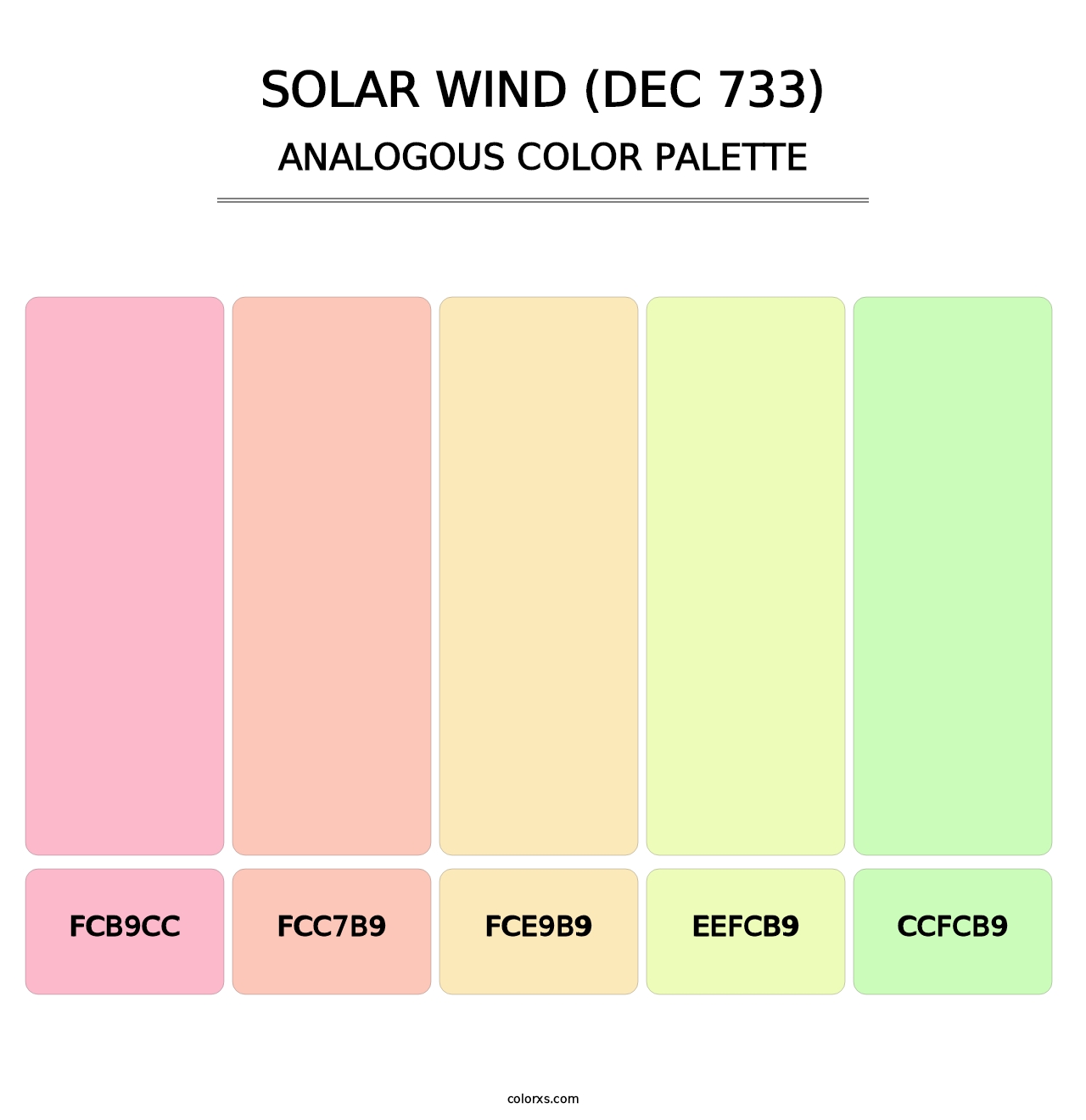 Solar Wind (DEC 733) - Analogous Color Palette
