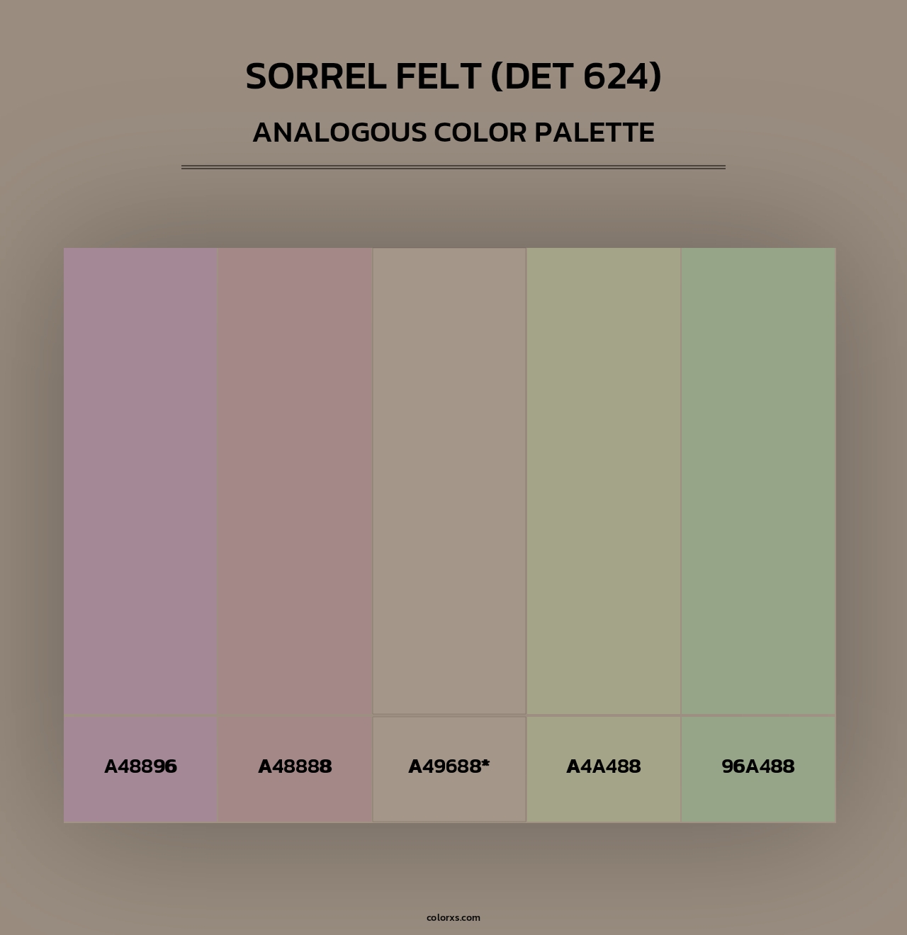 Sorrel Felt (DET 624) - Analogous Color Palette