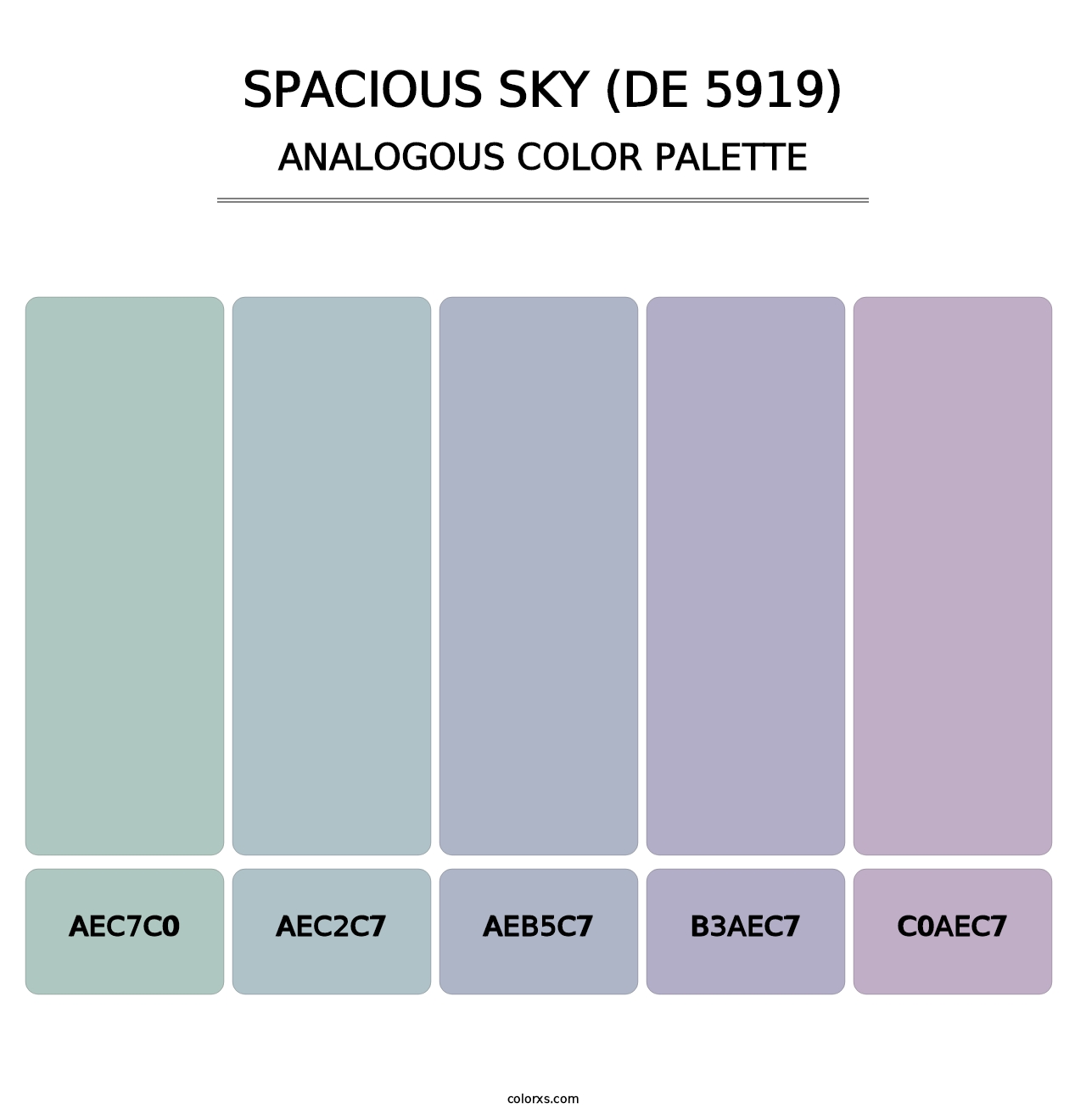 Spacious Sky (DE 5919) - Analogous Color Palette