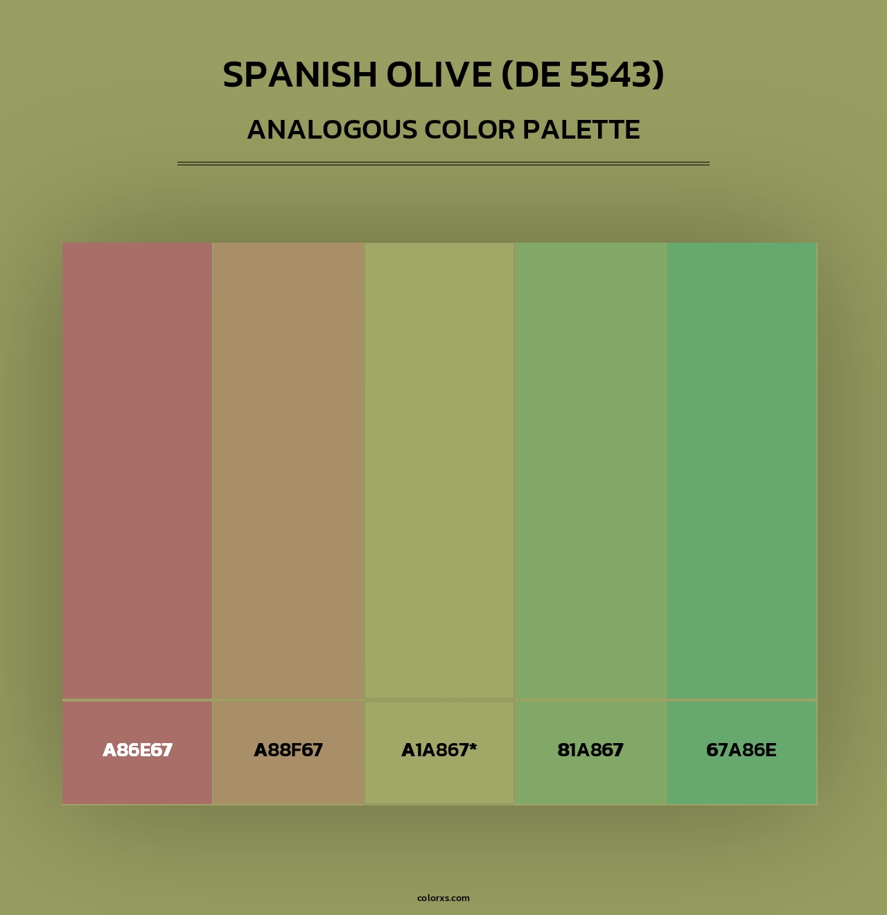 Spanish Olive (DE 5543) - Analogous Color Palette