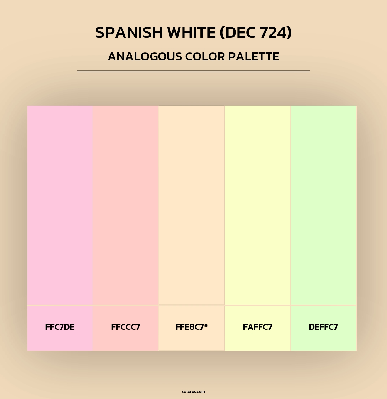Spanish White (DEC 724) - Analogous Color Palette