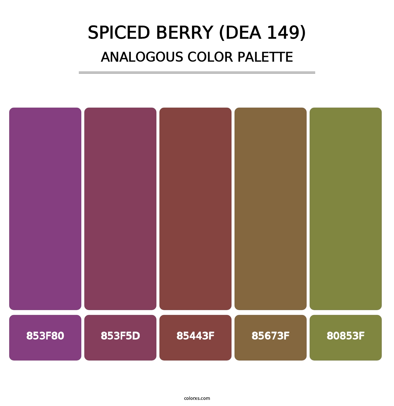 Spiced Berry (DEA 149) - Analogous Color Palette