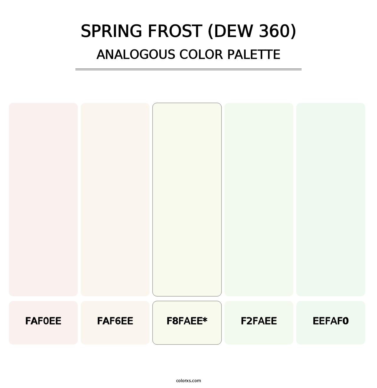 Spring Frost (DEW 360) - Analogous Color Palette