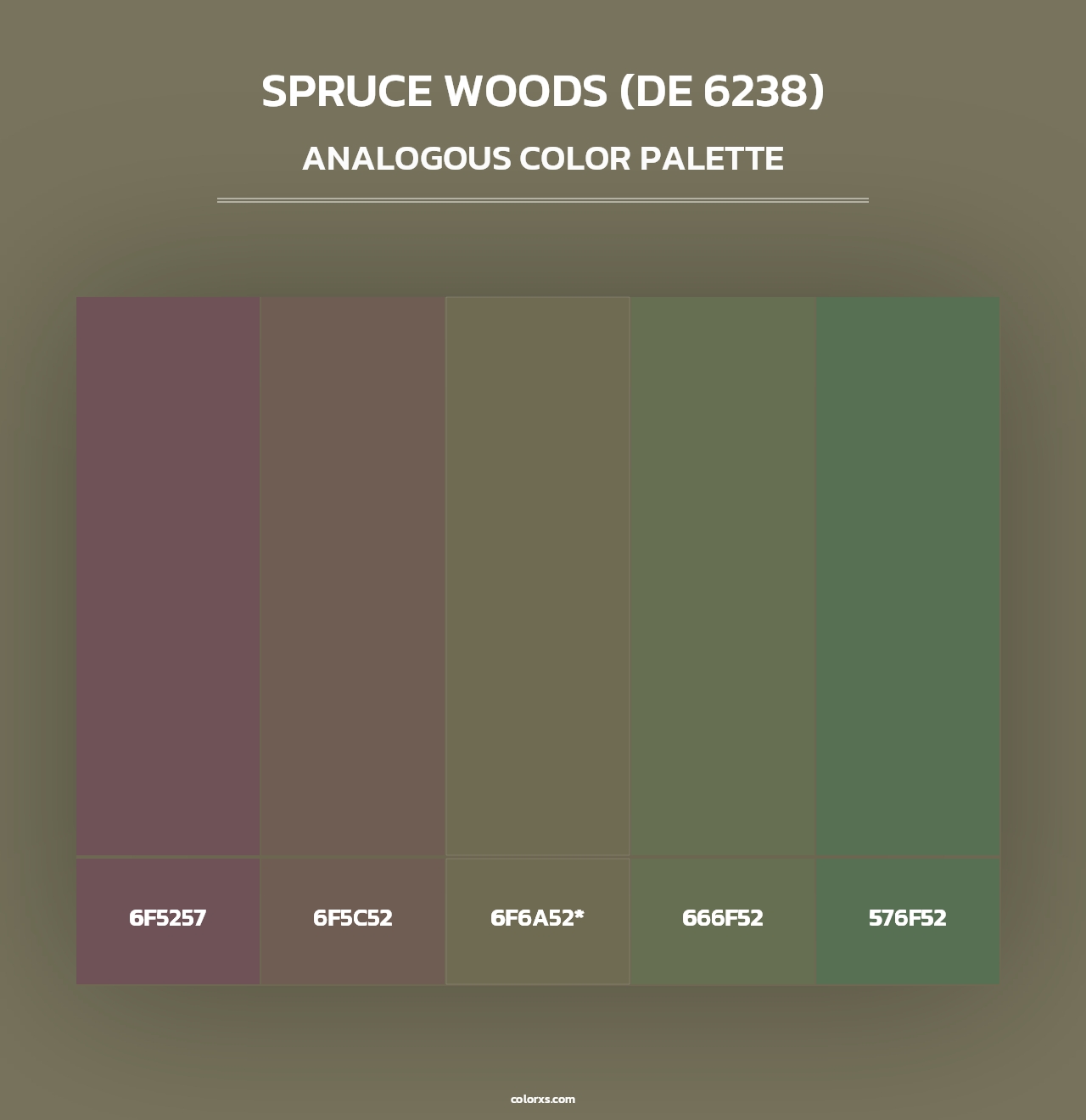 Spruce Woods (DE 6238) - Analogous Color Palette