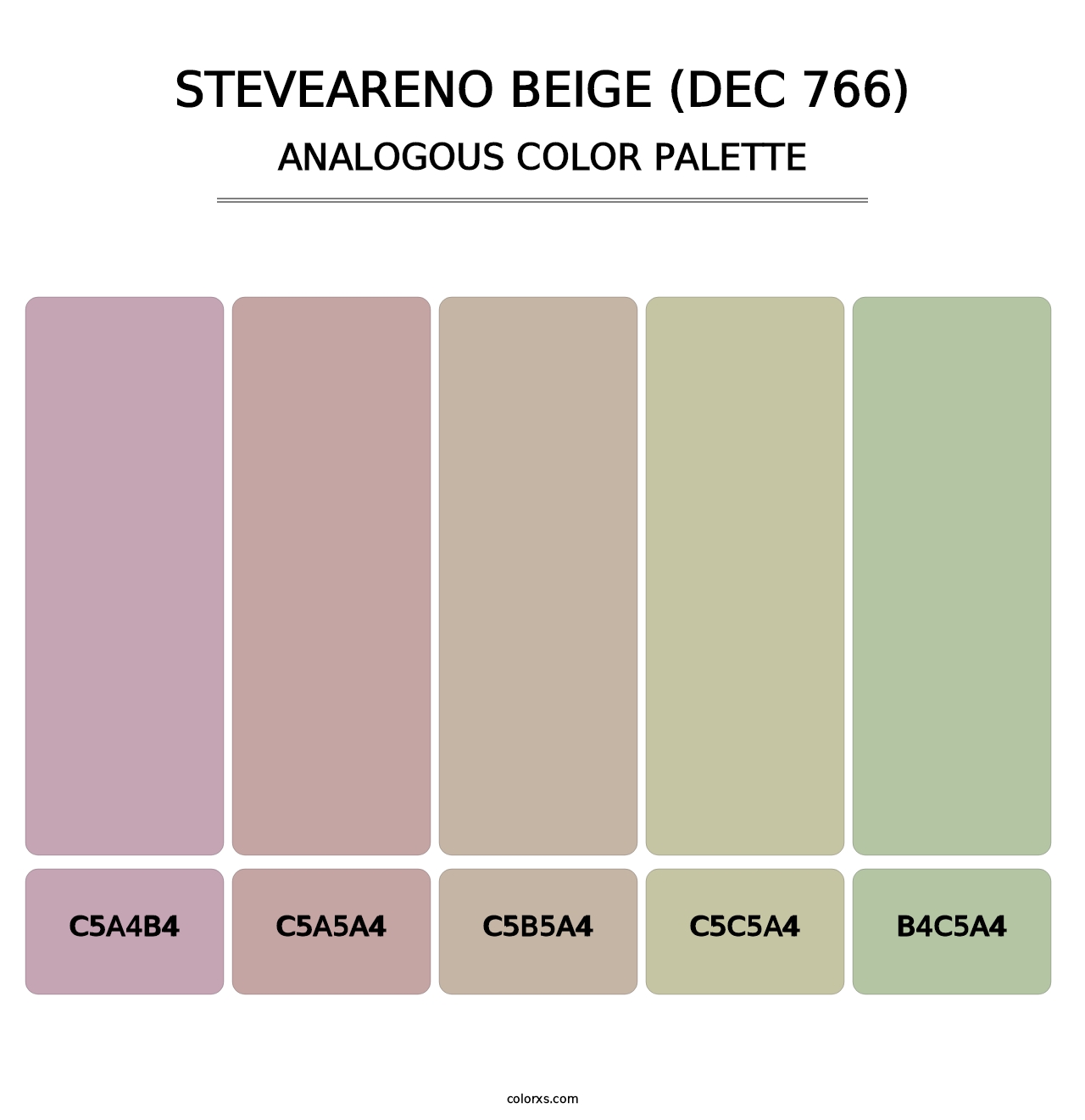 Steveareno Beige (DEC 766) - Analogous Color Palette