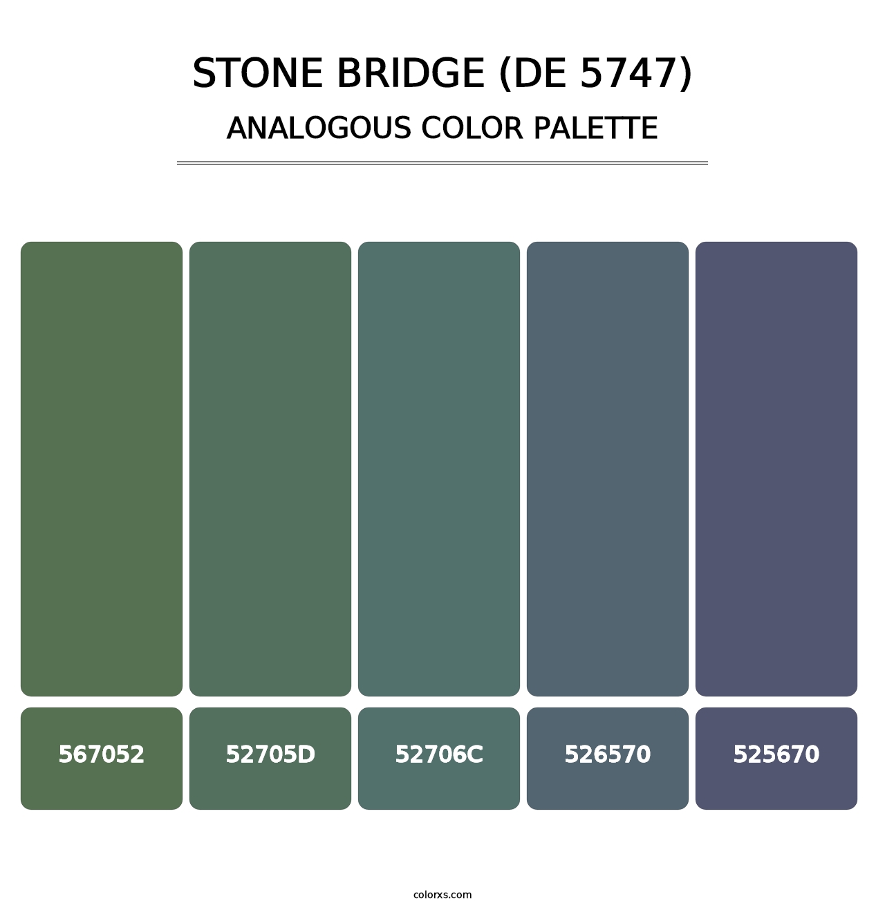 Stone Bridge (DE 5747) - Analogous Color Palette