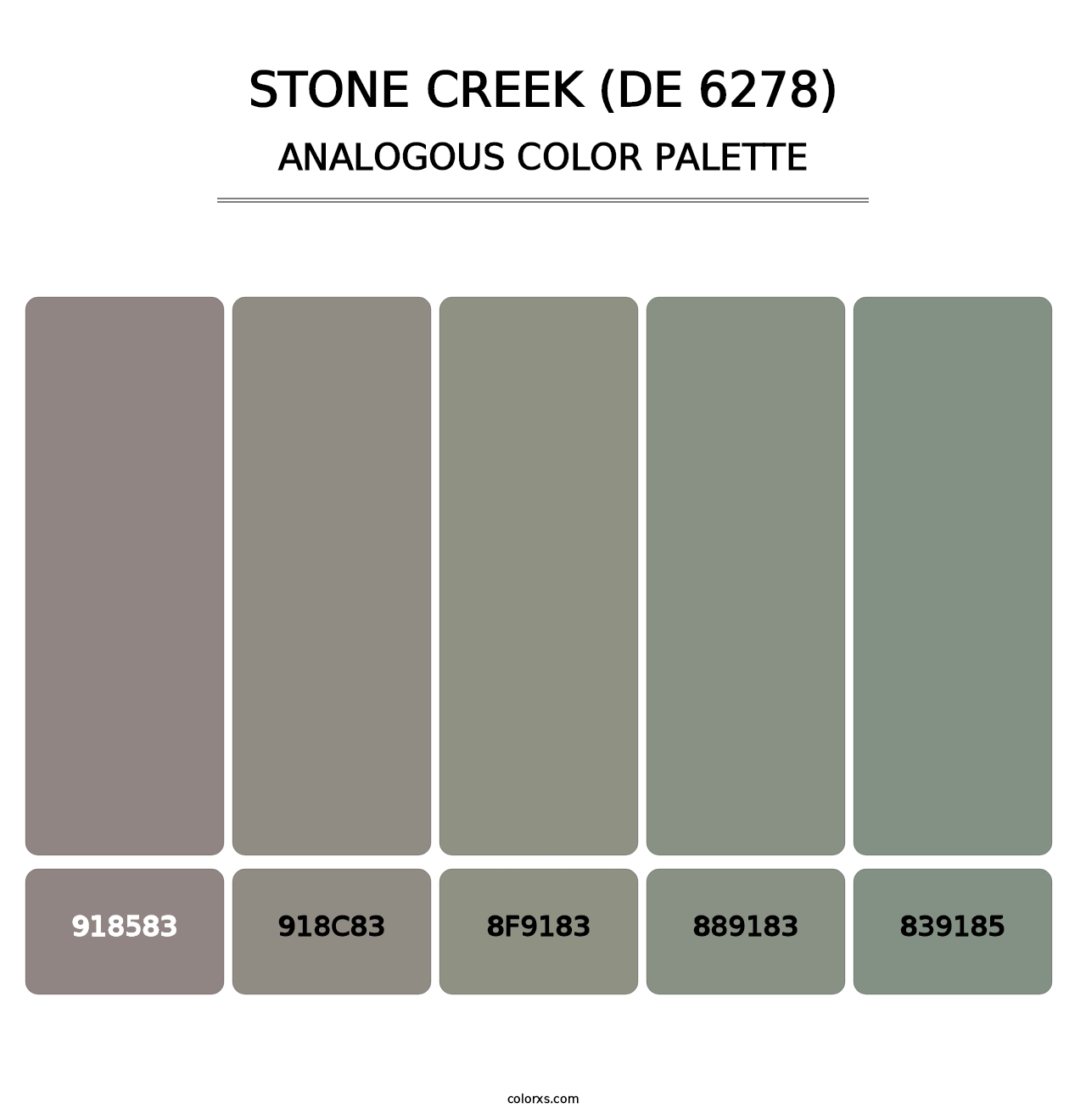 Stone Creek (DE 6278) - Analogous Color Palette