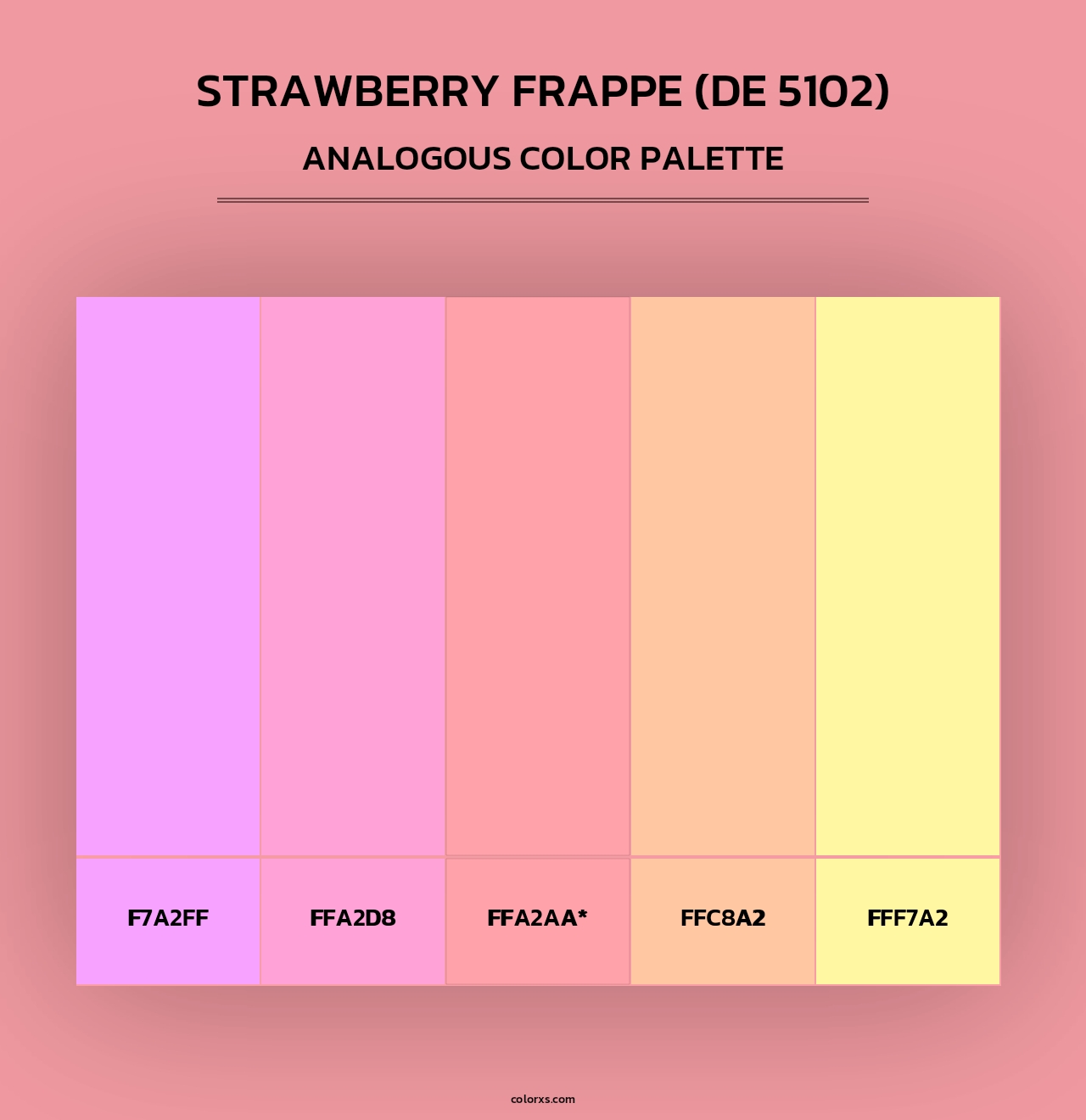 Strawberry Frappe (DE 5102) - Analogous Color Palette