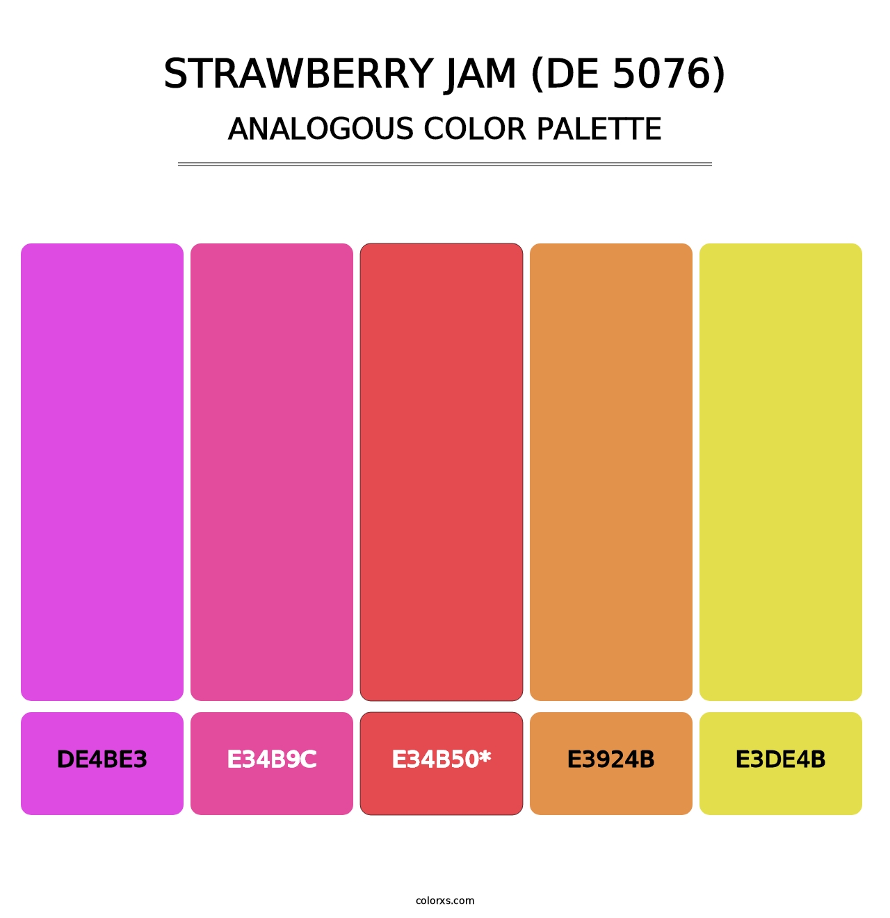 Strawberry Jam (DE 5076) - Analogous Color Palette