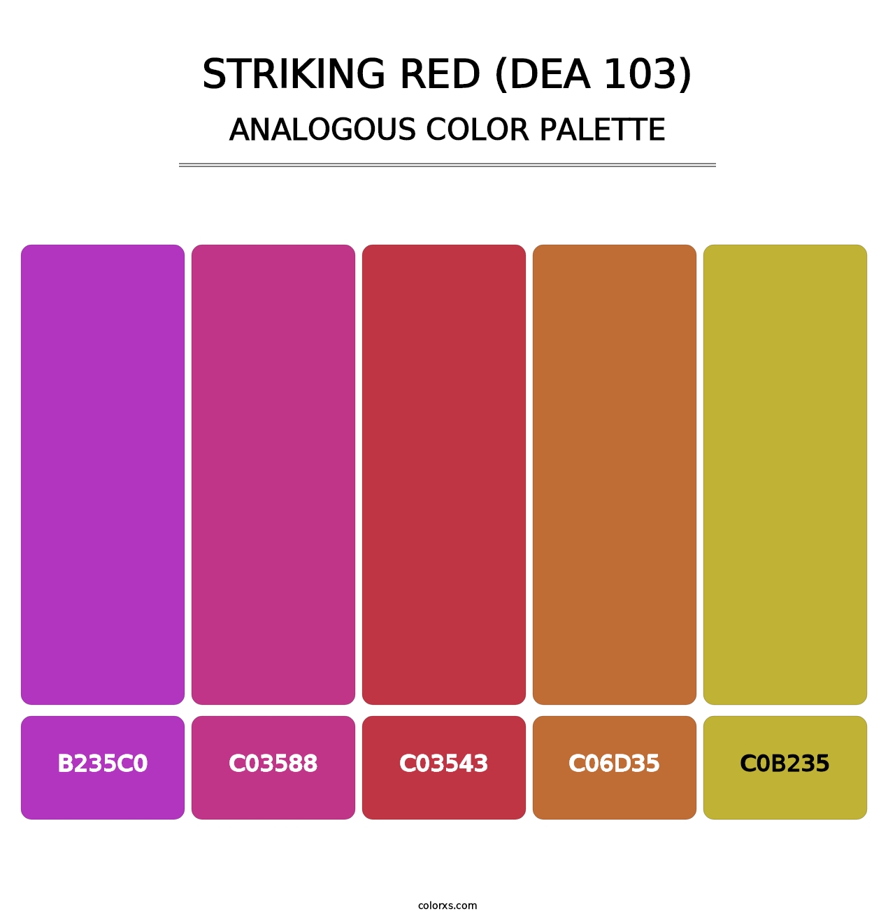 Striking Red (DEA 103) - Analogous Color Palette
