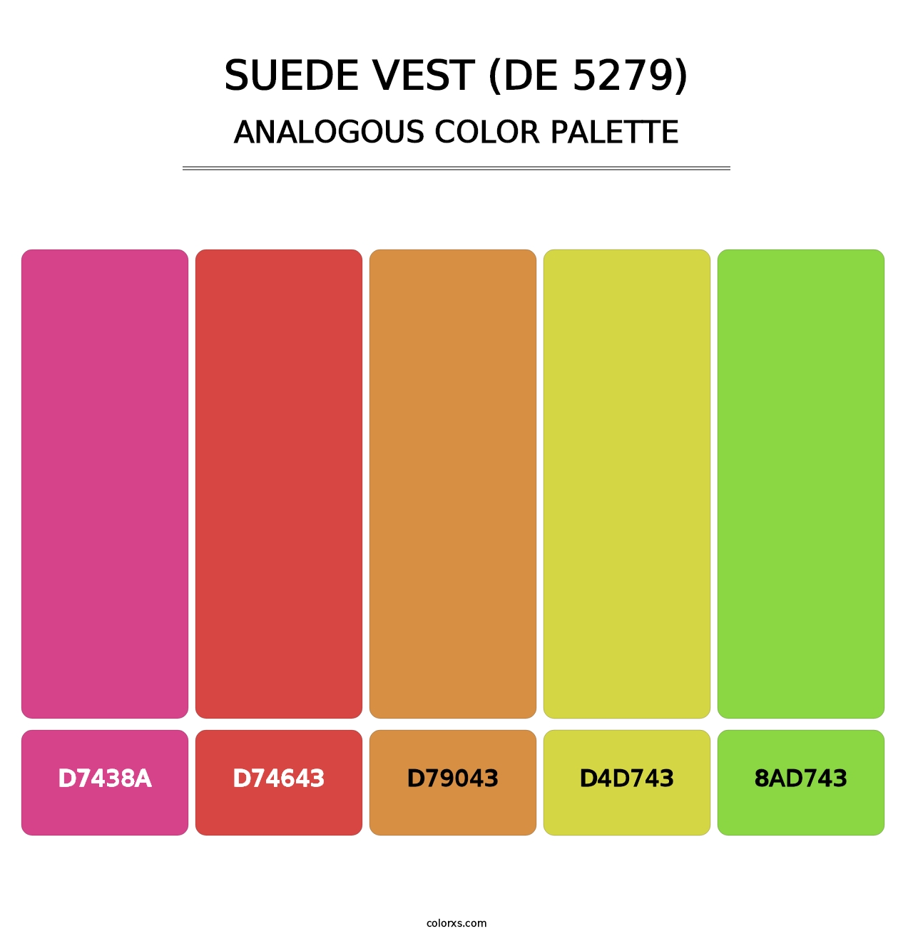 Suede Vest (DE 5279) - Analogous Color Palette