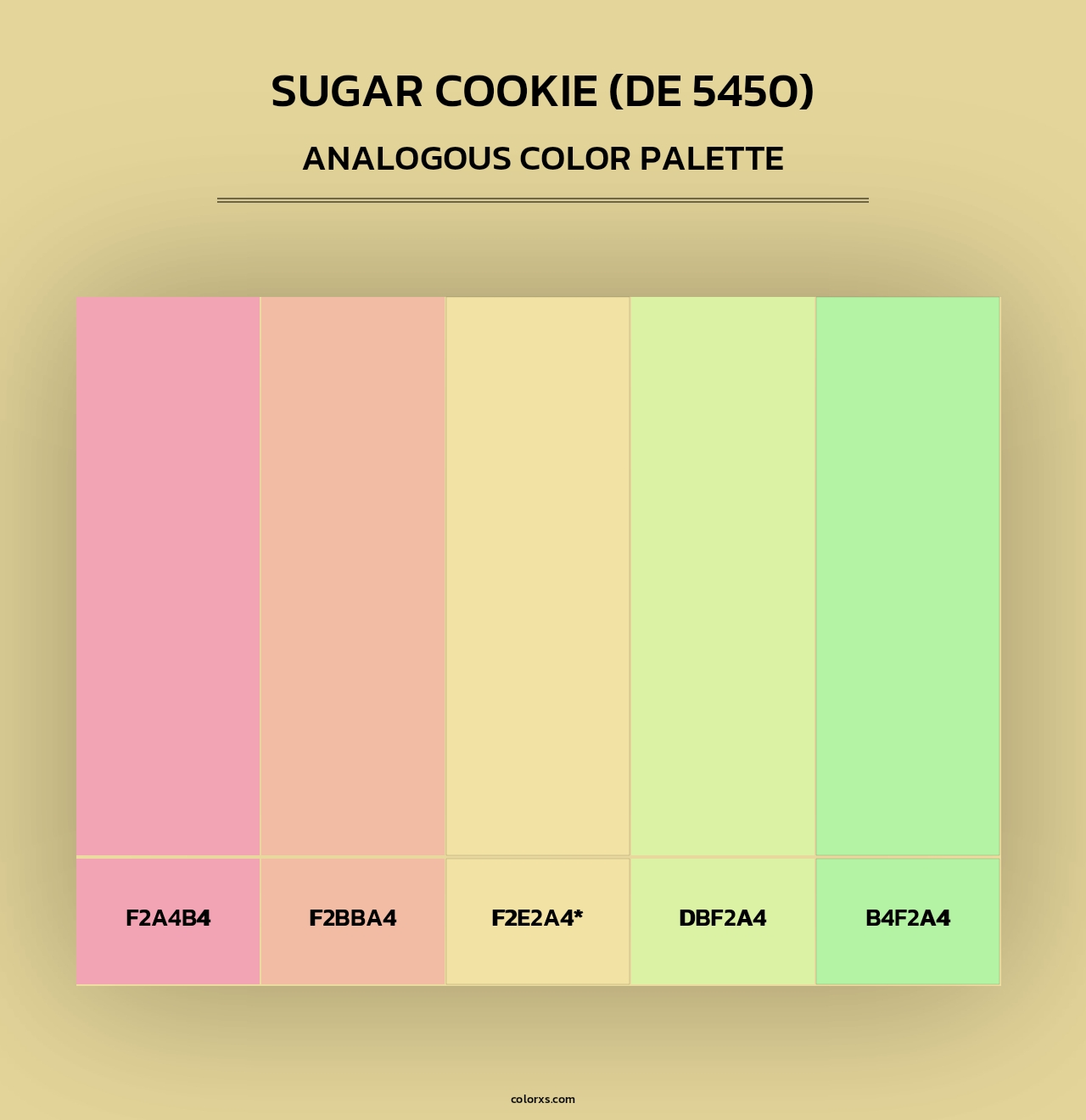Sugar Cookie (DE 5450) - Analogous Color Palette