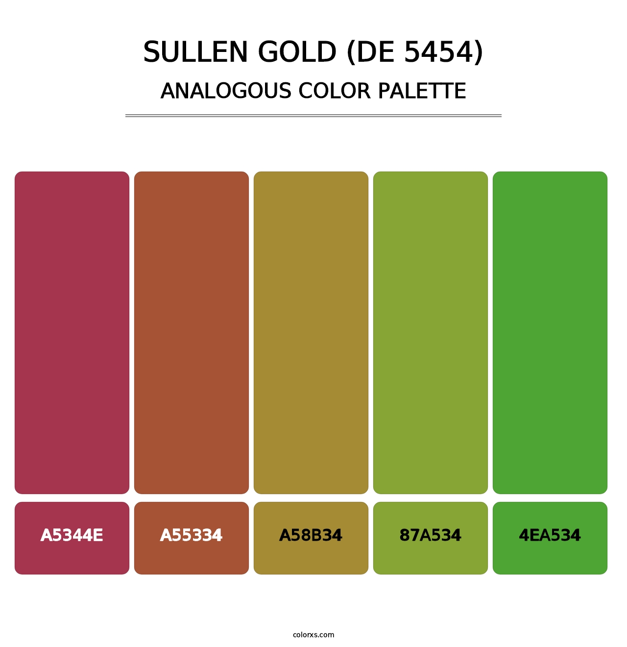 Sullen Gold (DE 5454) - Analogous Color Palette