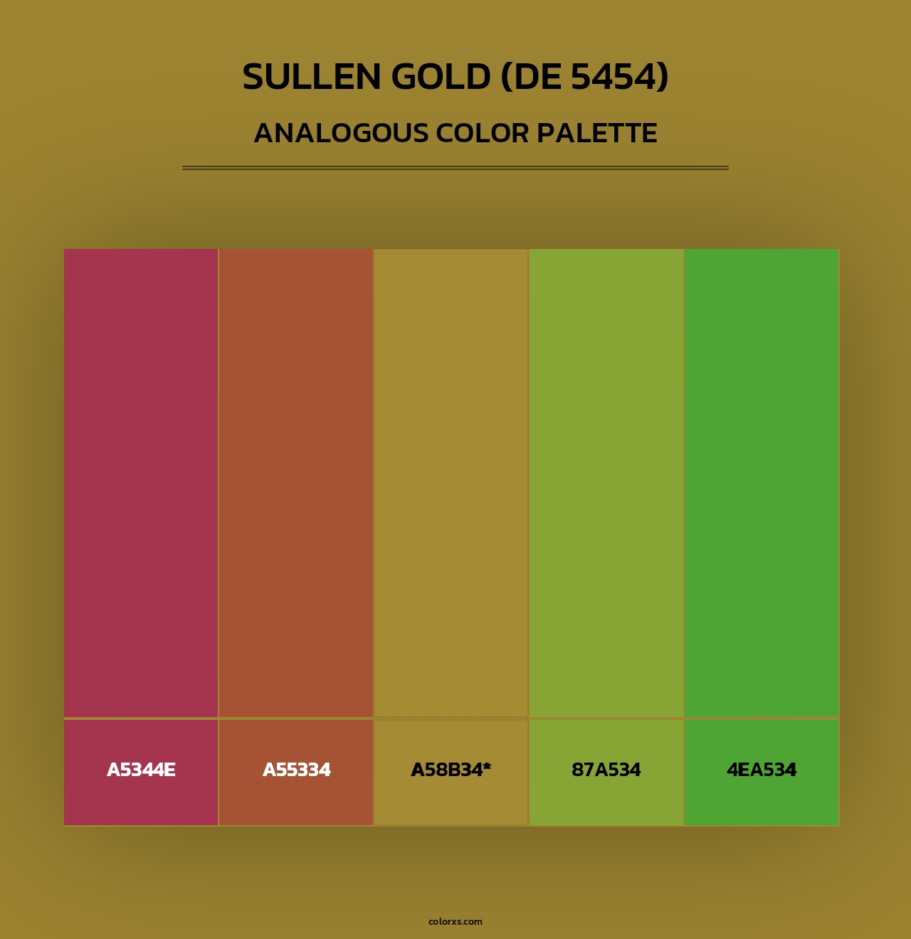 Sullen Gold (DE 5454) - Analogous Color Palette