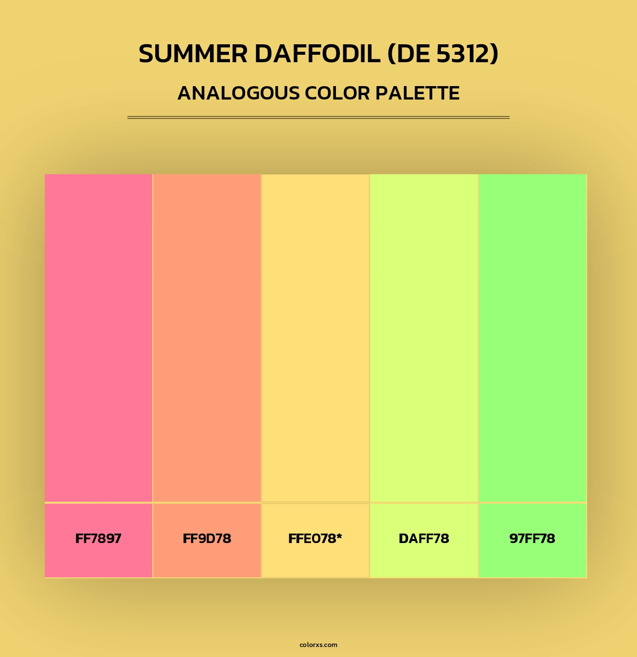 Summer Daffodil (DE 5312) - Analogous Color Palette