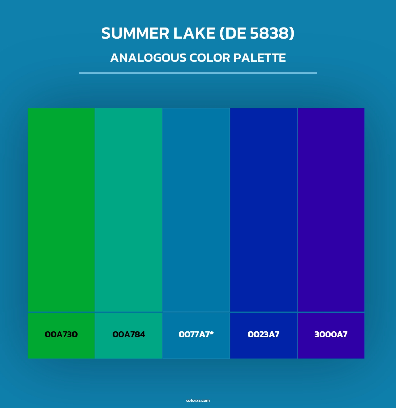Summer Lake (DE 5838) - Analogous Color Palette