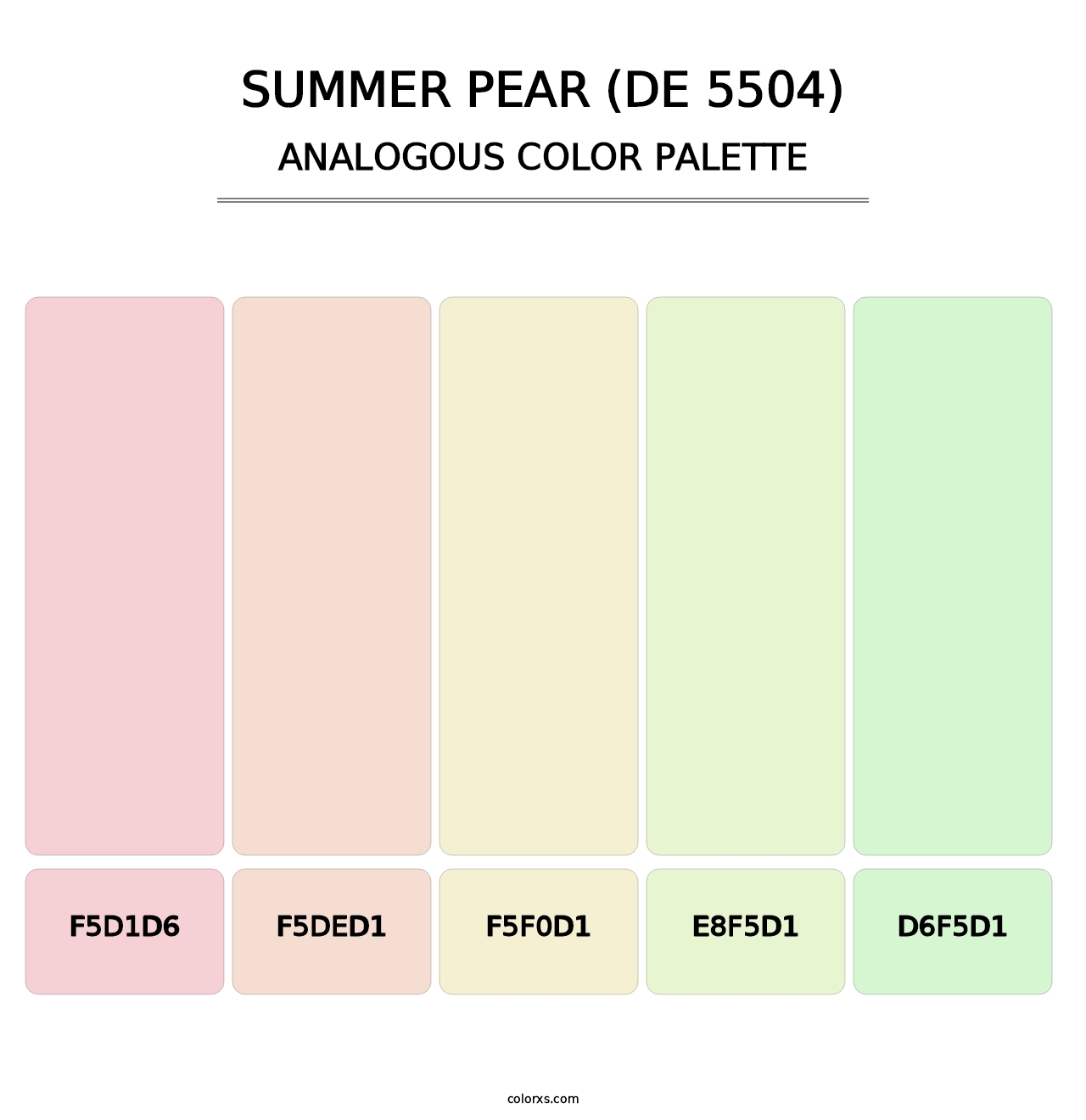 Summer Pear (DE 5504) - Analogous Color Palette