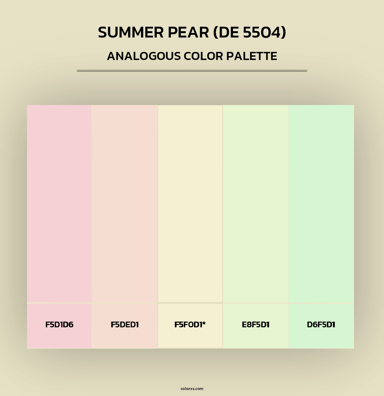 Summer Pear (DE 5504) - Analogous Color Palette
