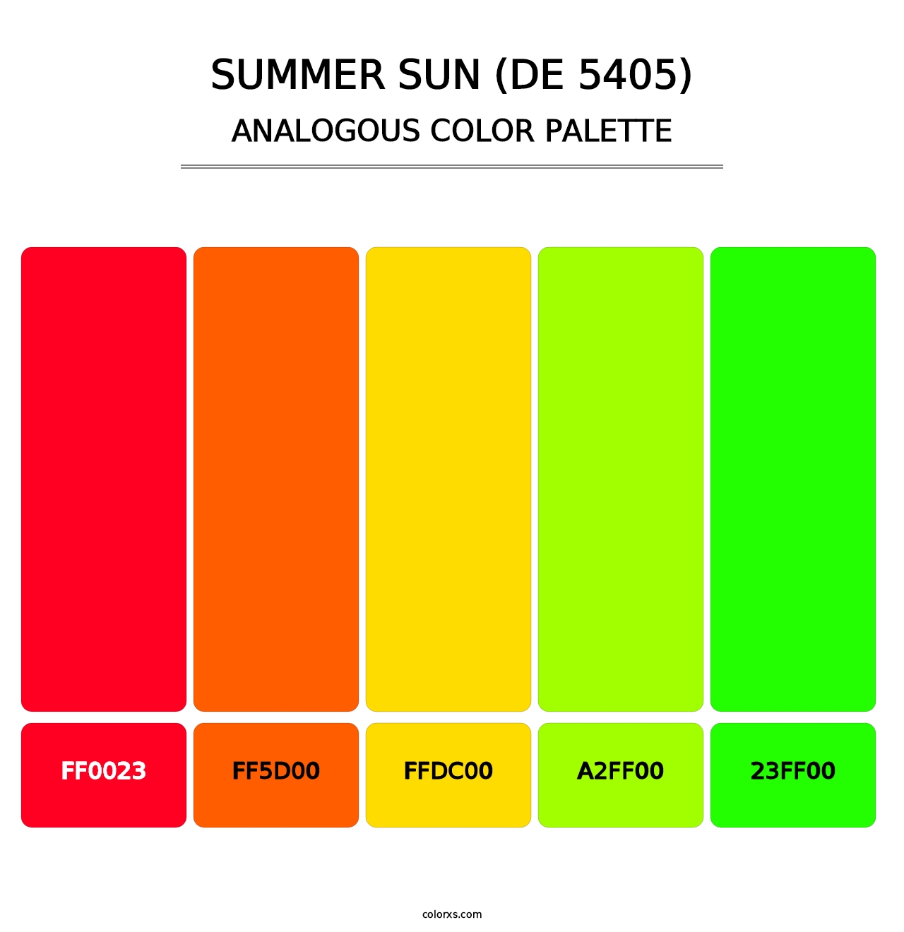 Summer Sun (DE 5405) - Analogous Color Palette