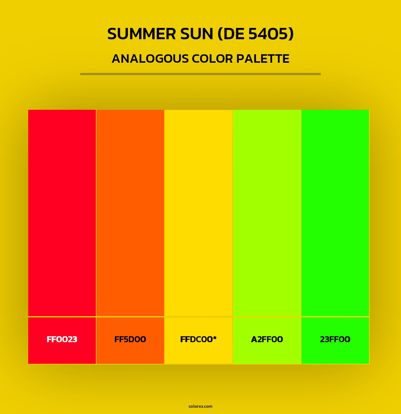 Summer Sun (DE 5405) - Analogous Color Palette