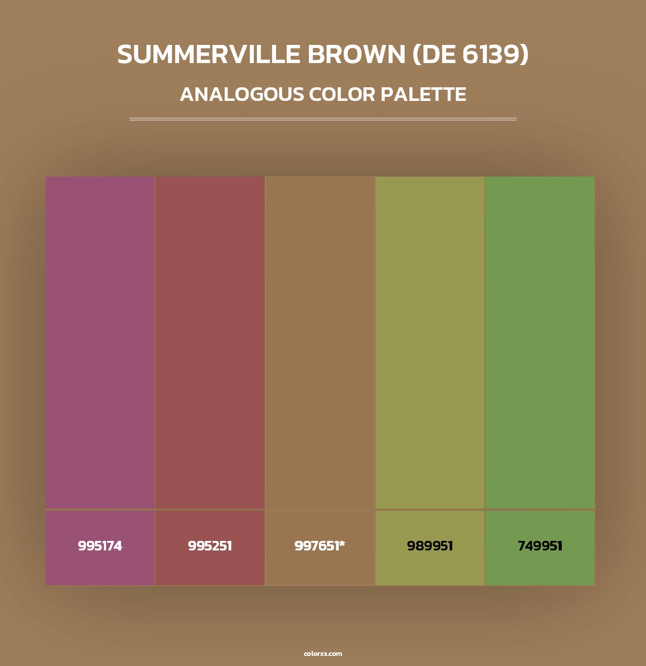 Summerville Brown (DE 6139) - Analogous Color Palette