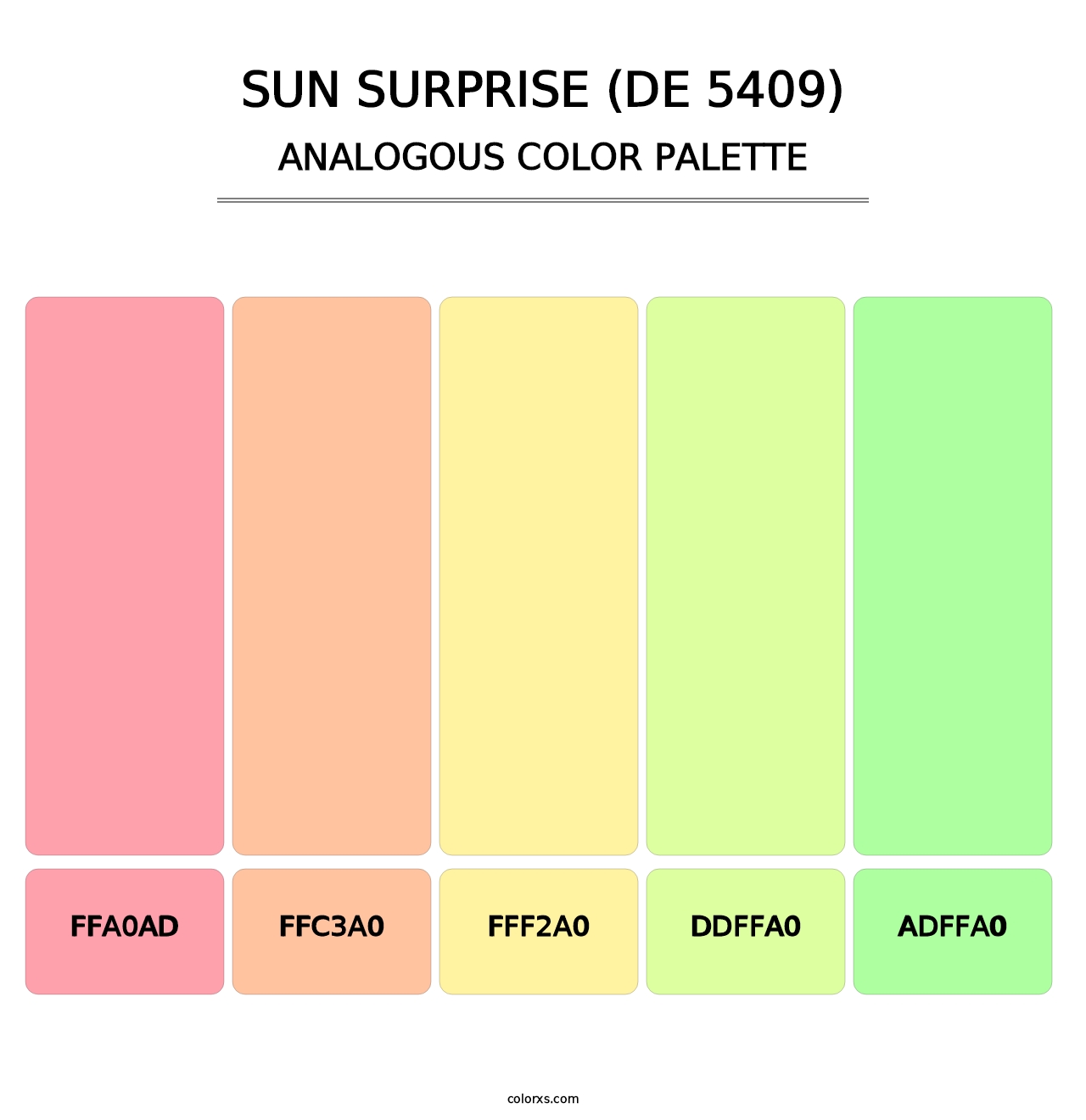 Sun Surprise (DE 5409) - Analogous Color Palette