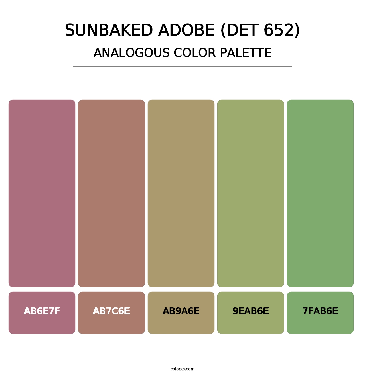 Sunbaked Adobe (DET 652) - Analogous Color Palette
