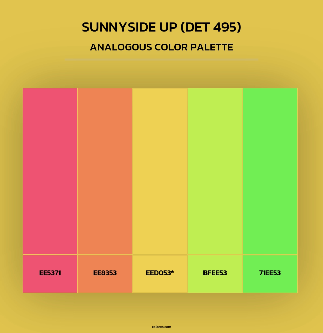 Sunnyside Up (DET 495) - Analogous Color Palette