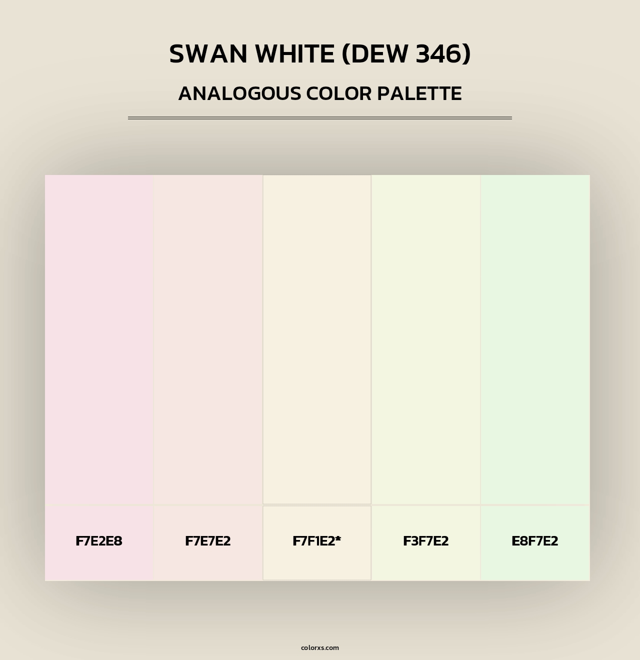 Swan White (DEW 346) - Analogous Color Palette