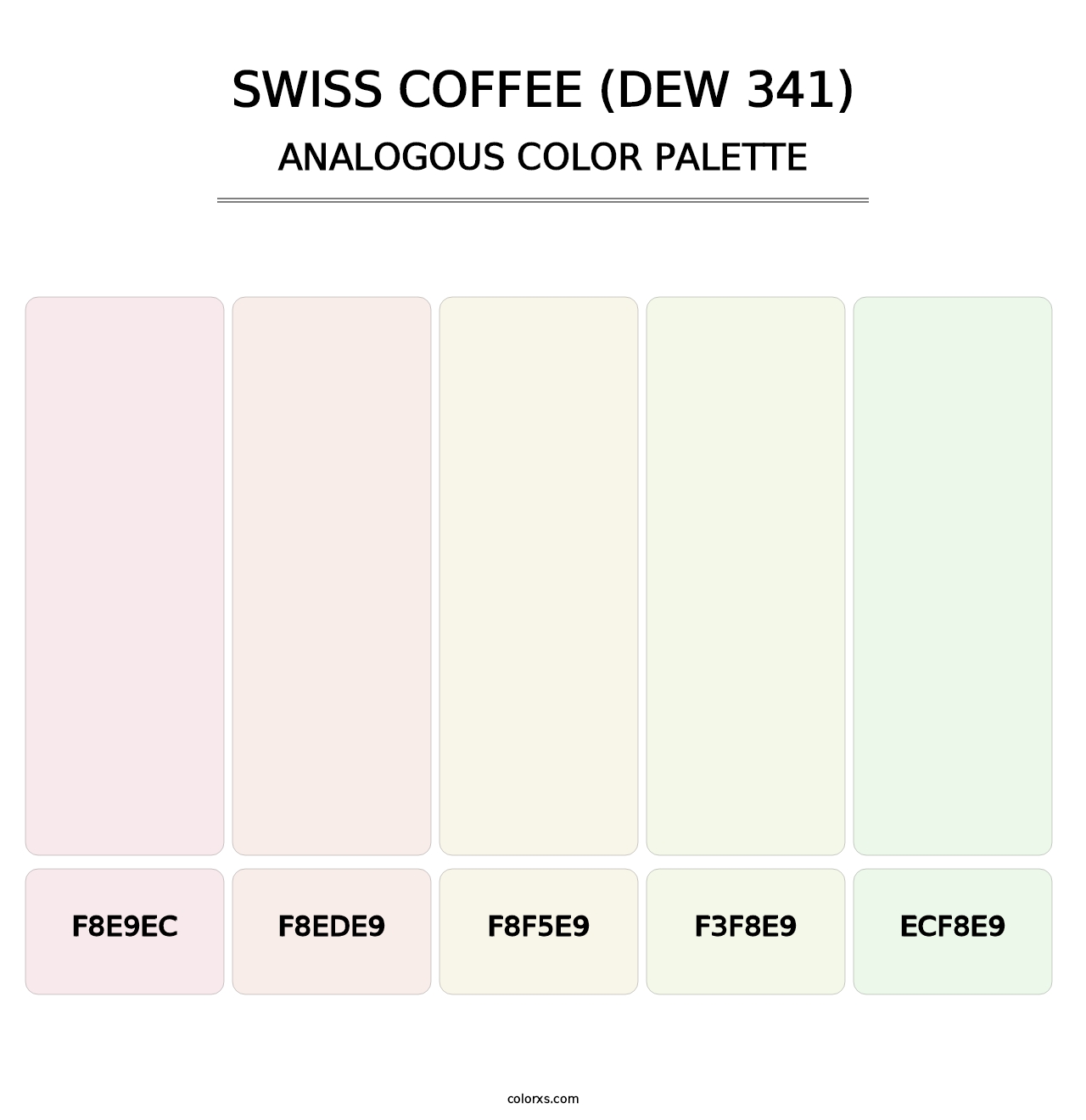Swiss Coffee (DEW 341) - Analogous Color Palette