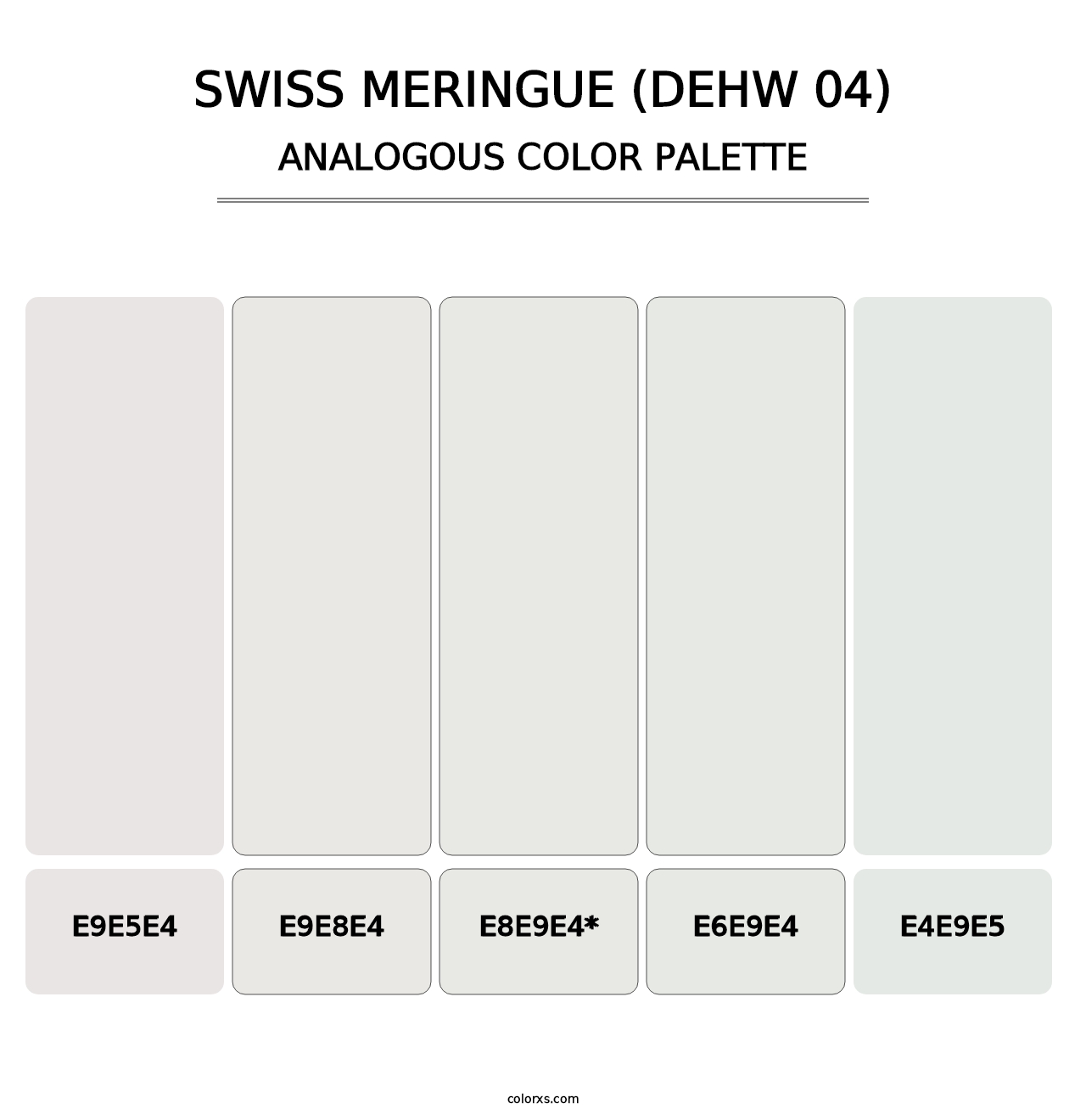 Swiss Meringue (DEHW 04) - Analogous Color Palette