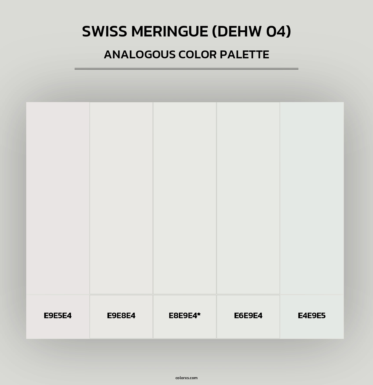 Swiss Meringue (DEHW 04) - Analogous Color Palette