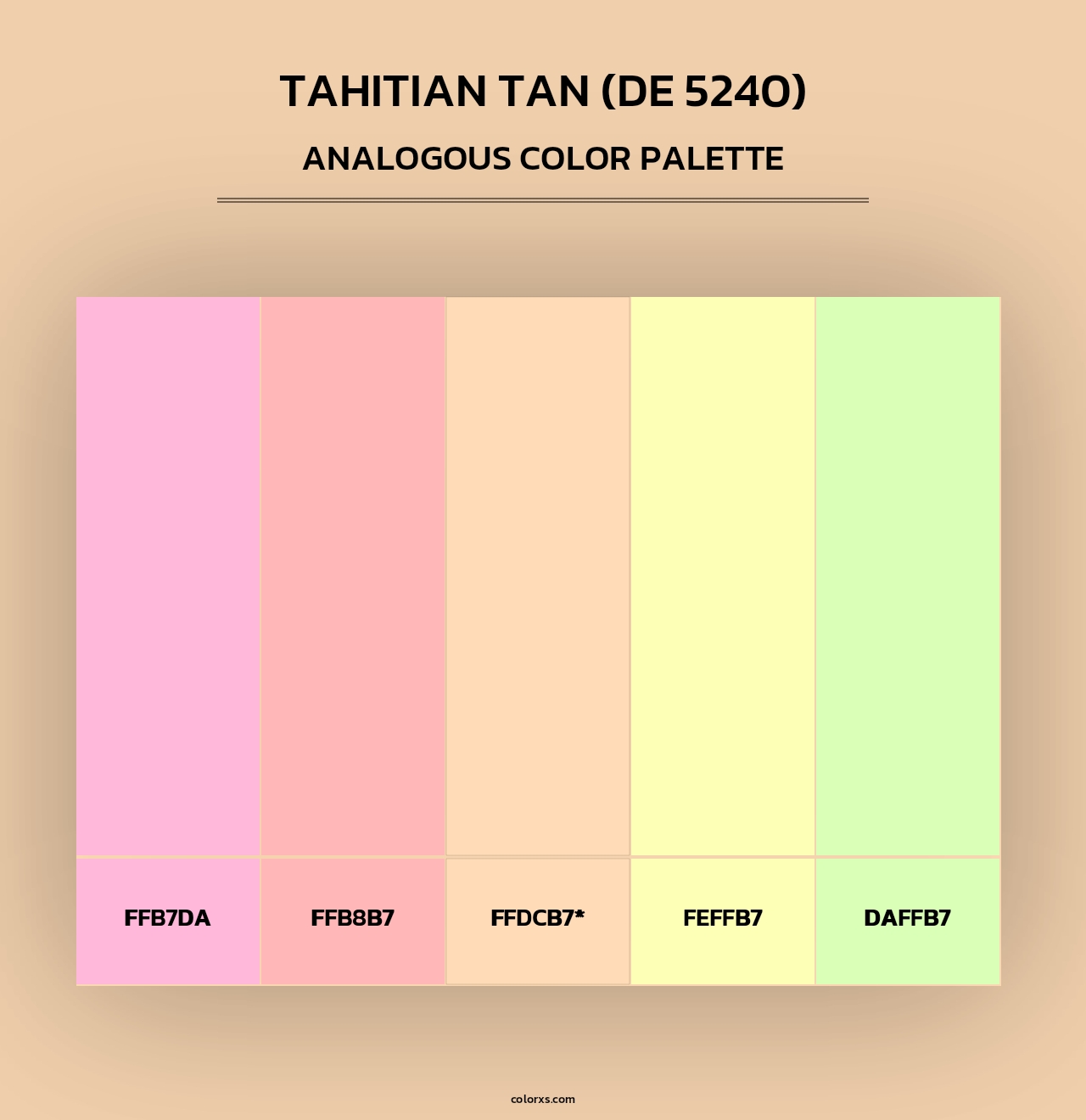Tahitian Tan (DE 5240) - Analogous Color Palette