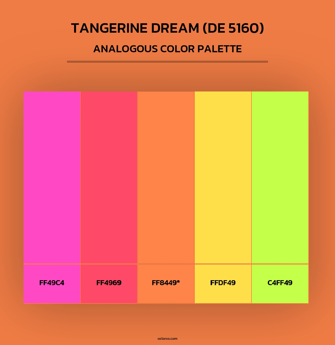 Tangerine Dream (DE 5160) - Analogous Color Palette
