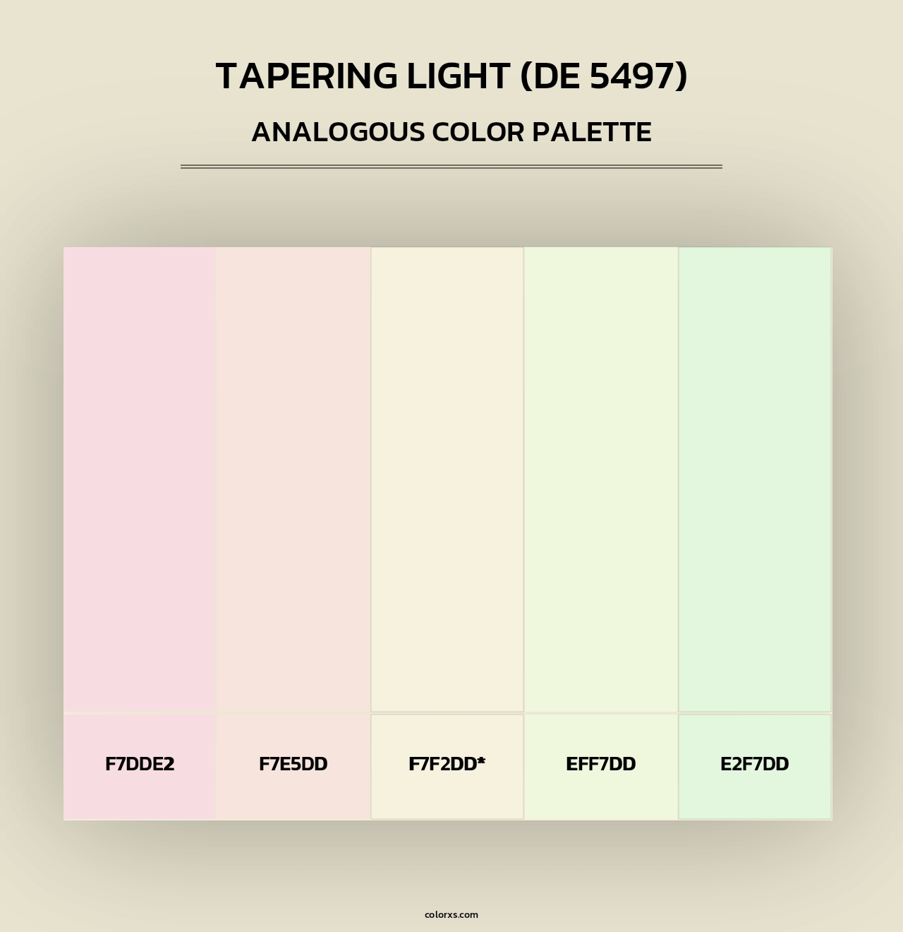Tapering Light (DE 5497) - Analogous Color Palette