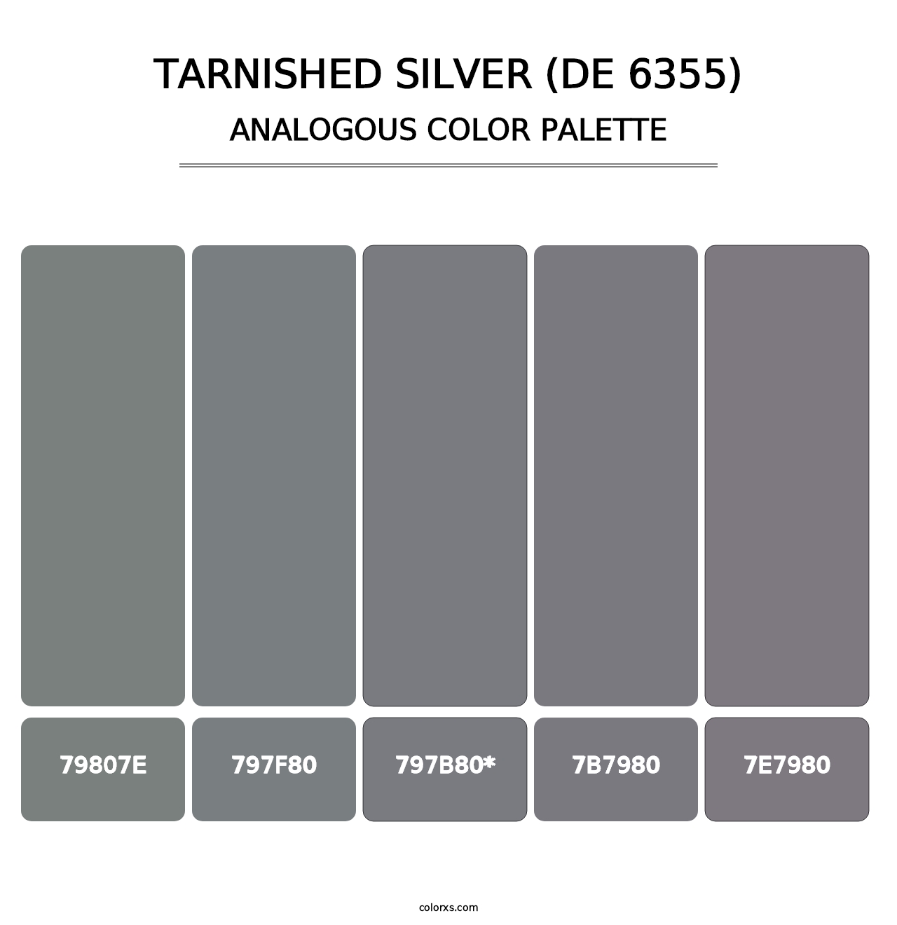 Tarnished Silver (DE 6355) - Analogous Color Palette