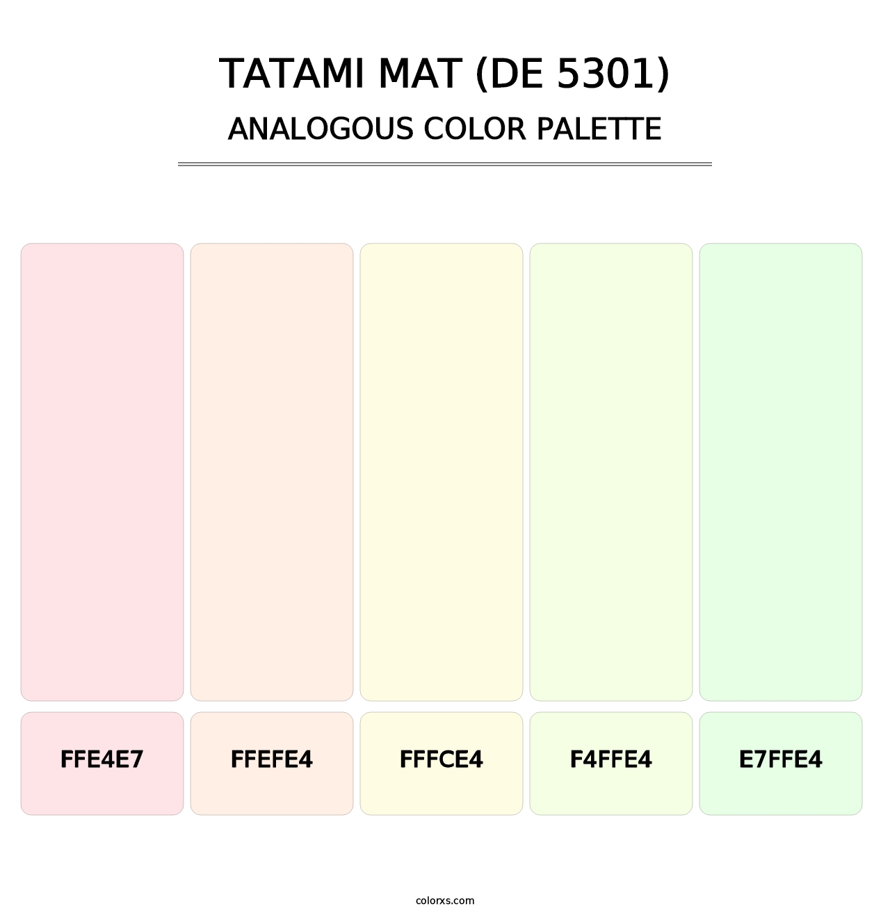 Tatami Mat (DE 5301) - Analogous Color Palette