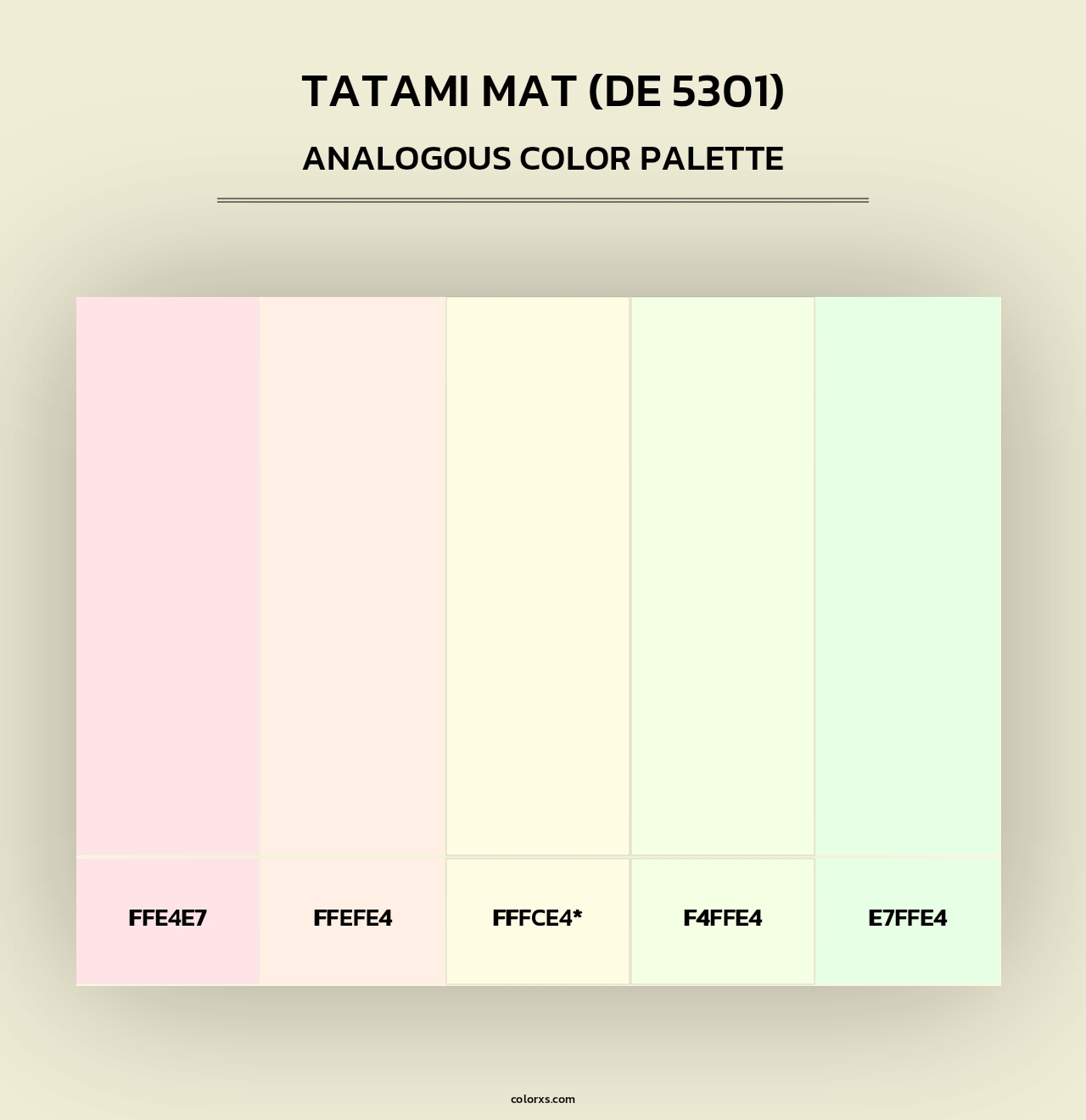Tatami Mat (DE 5301) - Analogous Color Palette