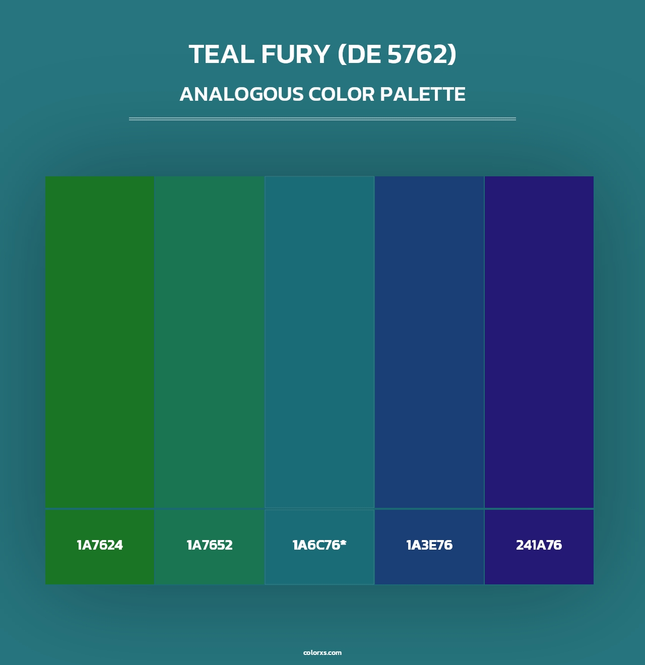 Teal Fury (DE 5762) - Analogous Color Palette