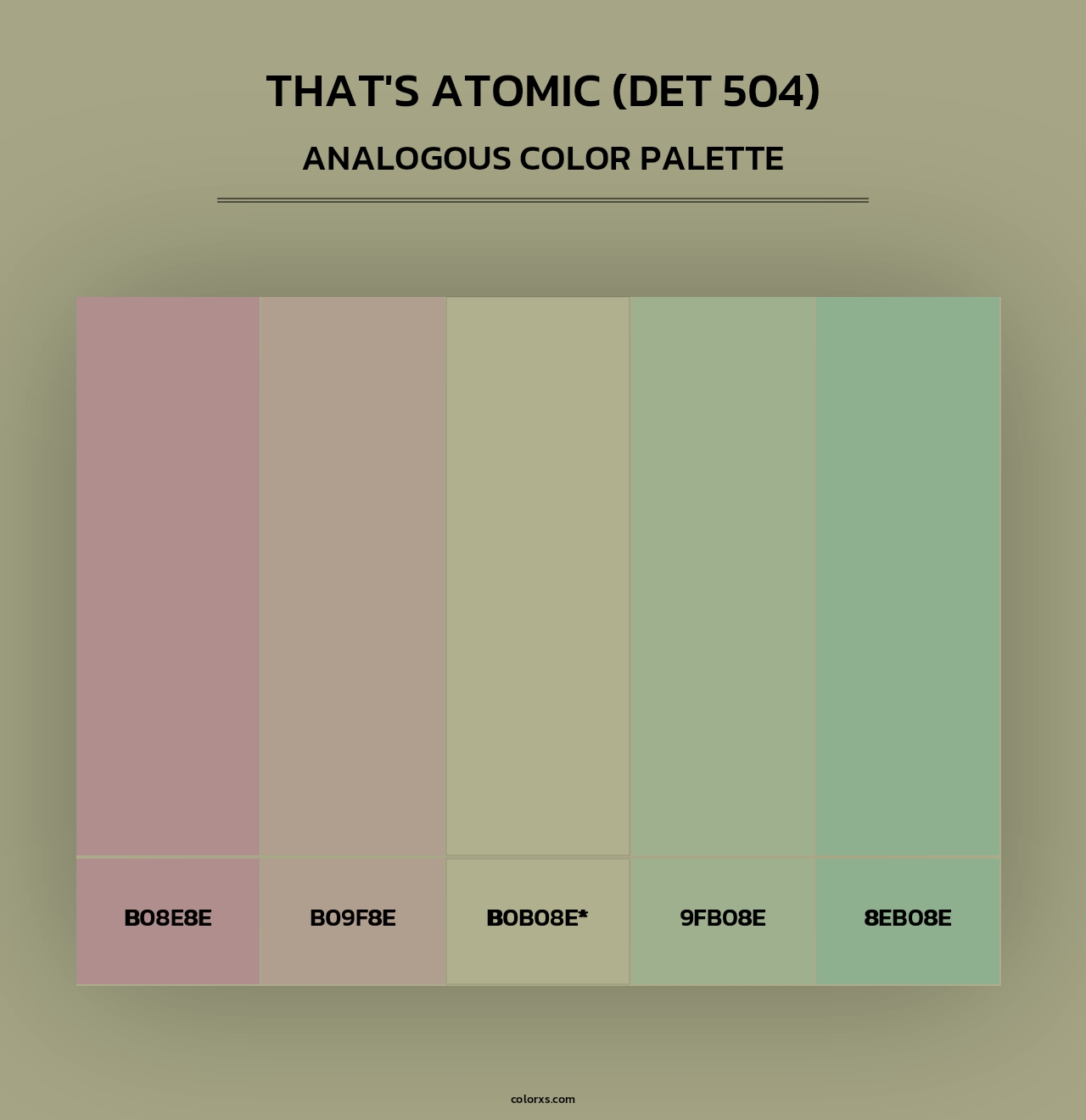That's Atomic (DET 504) - Analogous Color Palette