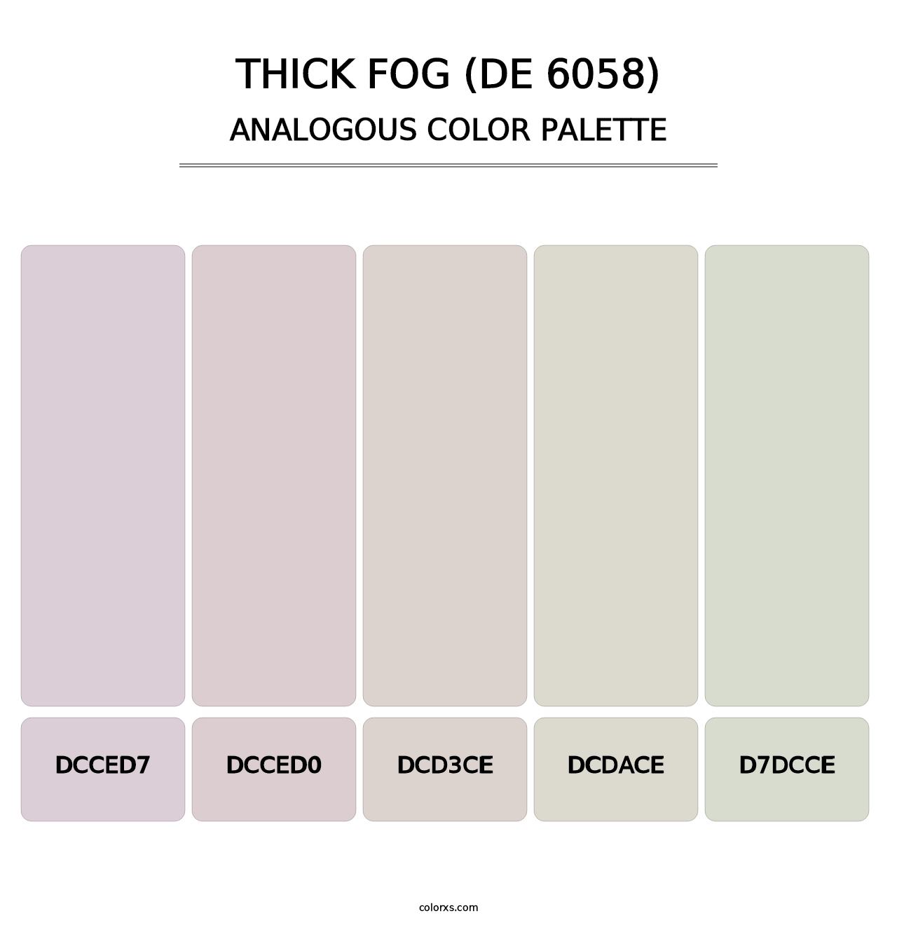 Thick Fog (DE 6058) - Analogous Color Palette