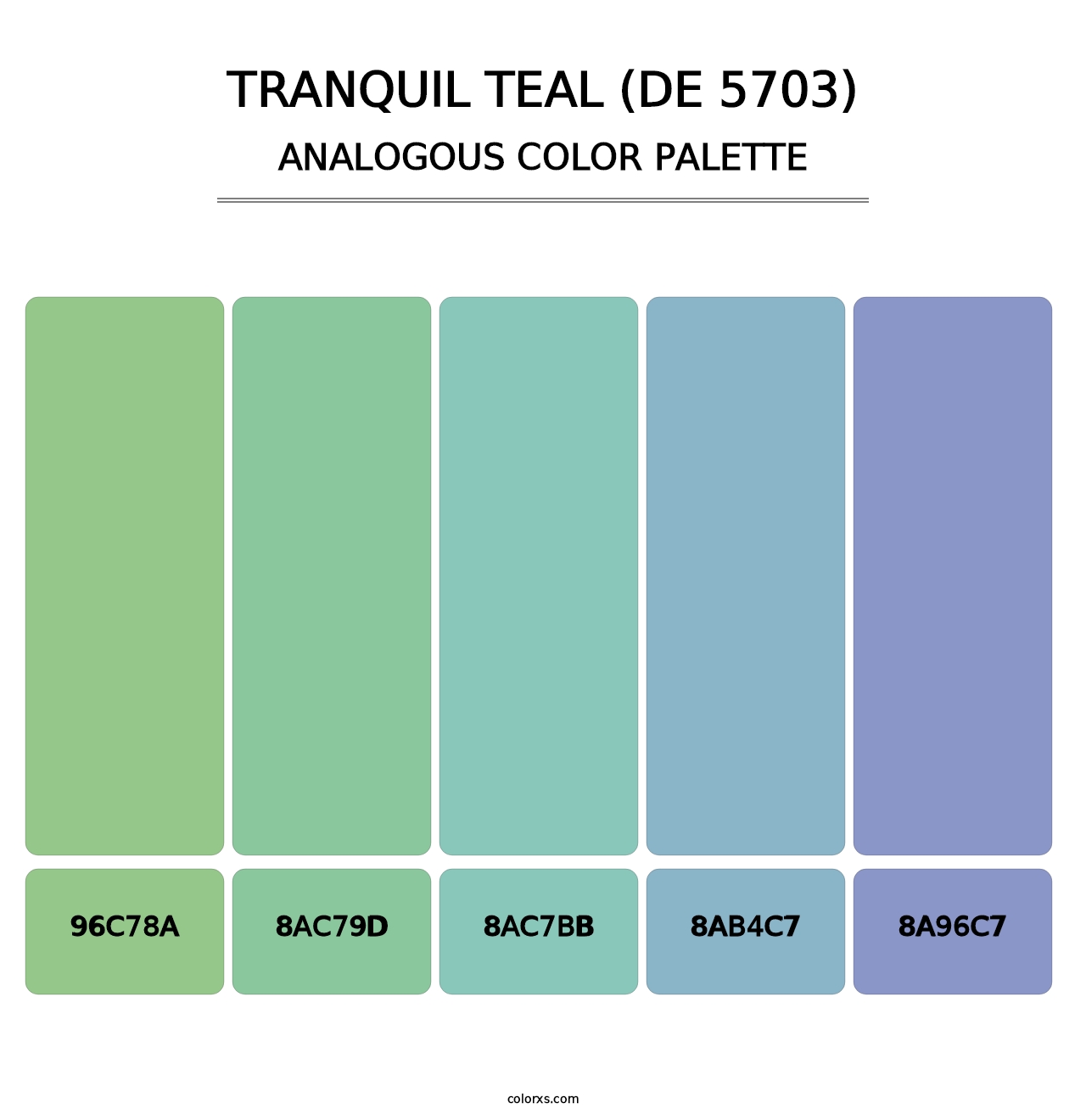 Tranquil Teal (DE 5703) - Analogous Color Palette