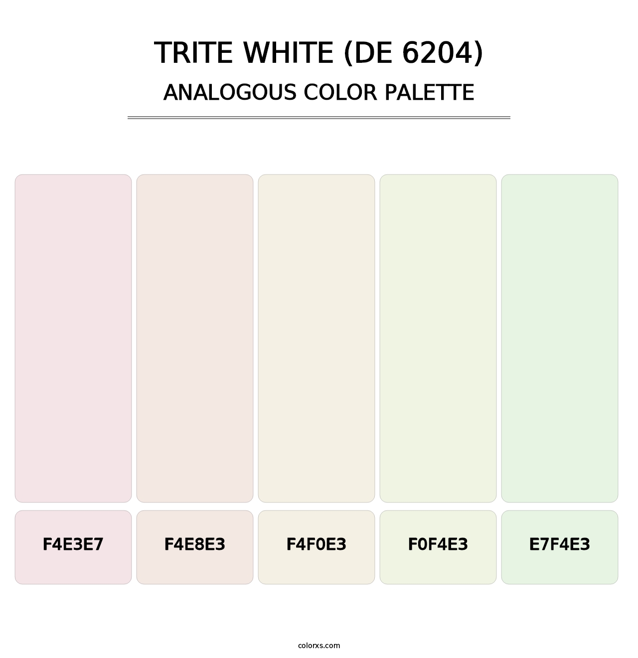 Trite White (DE 6204) - Analogous Color Palette