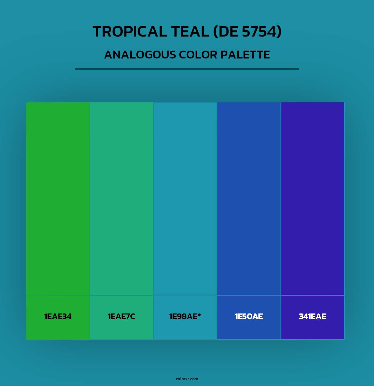 Tropical Teal (DE 5754) - Analogous Color Palette