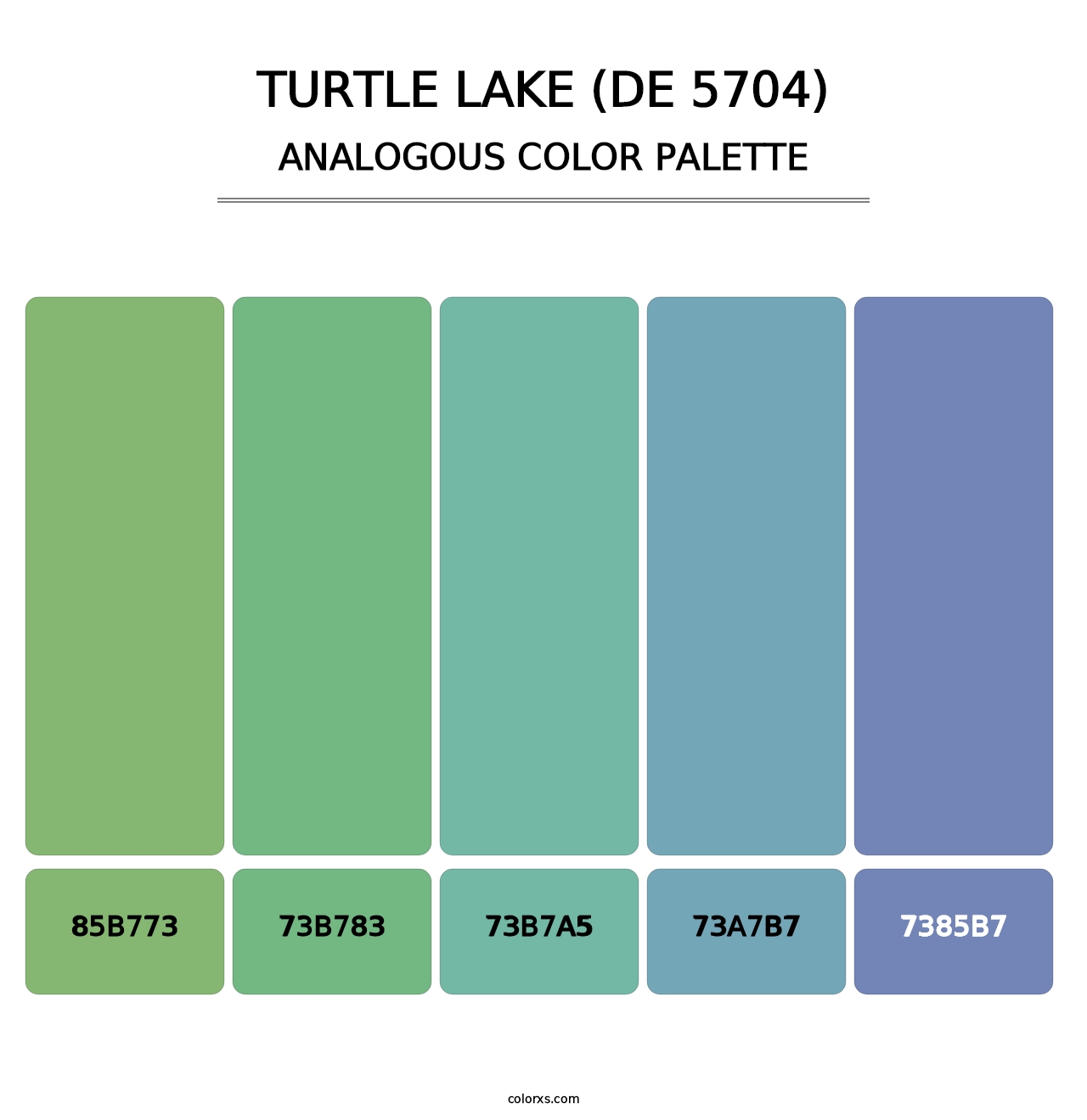 Turtle Lake (DE 5704) - Analogous Color Palette